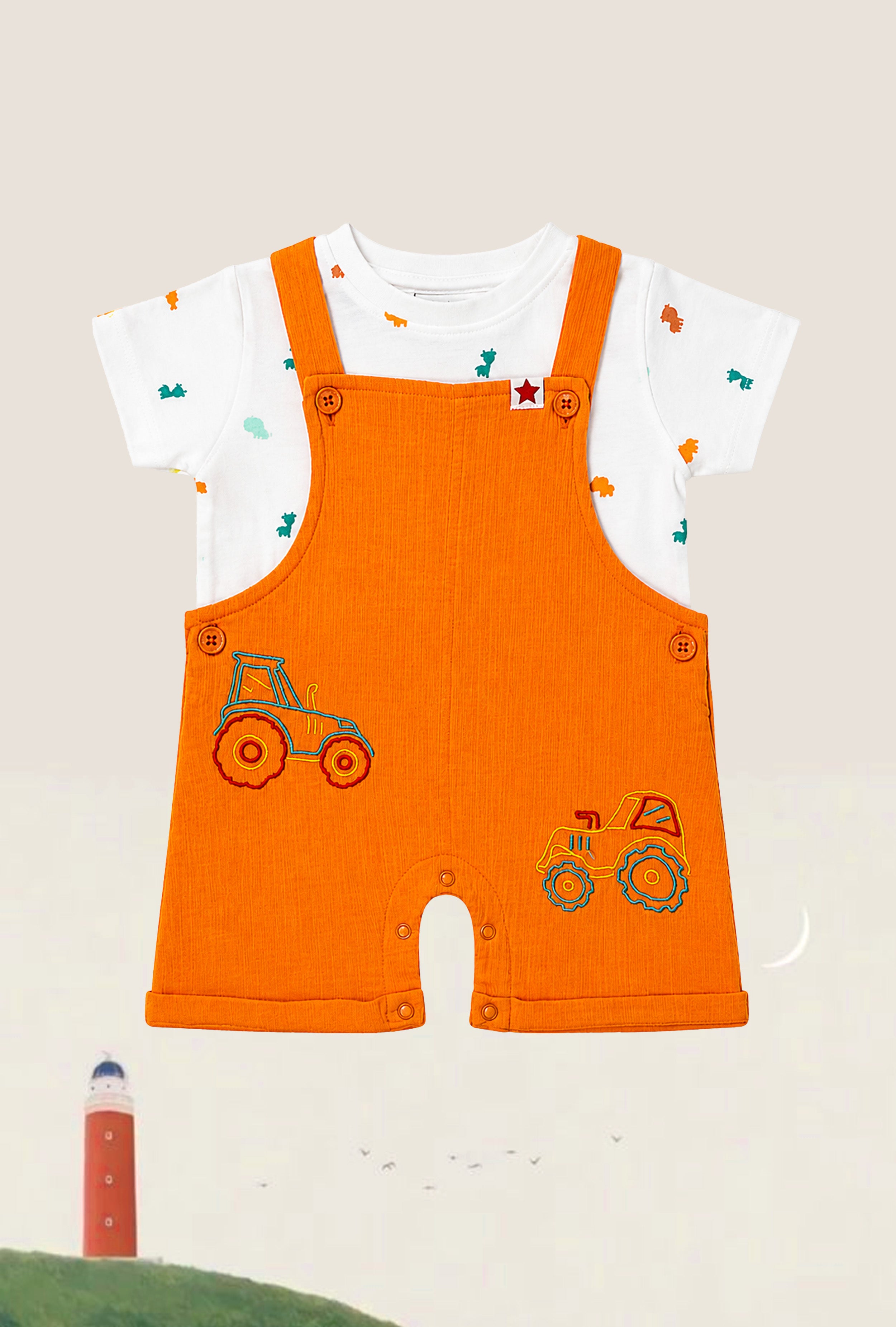 Nuberry Boys Dungaree | Soft, Breathable & Comfortable