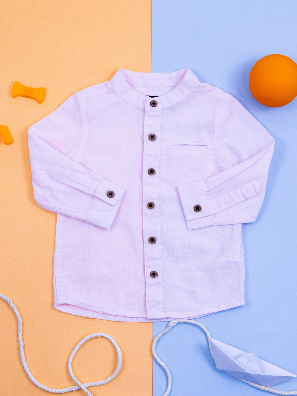 Boys Full sleeve Pastel Pink Shirt