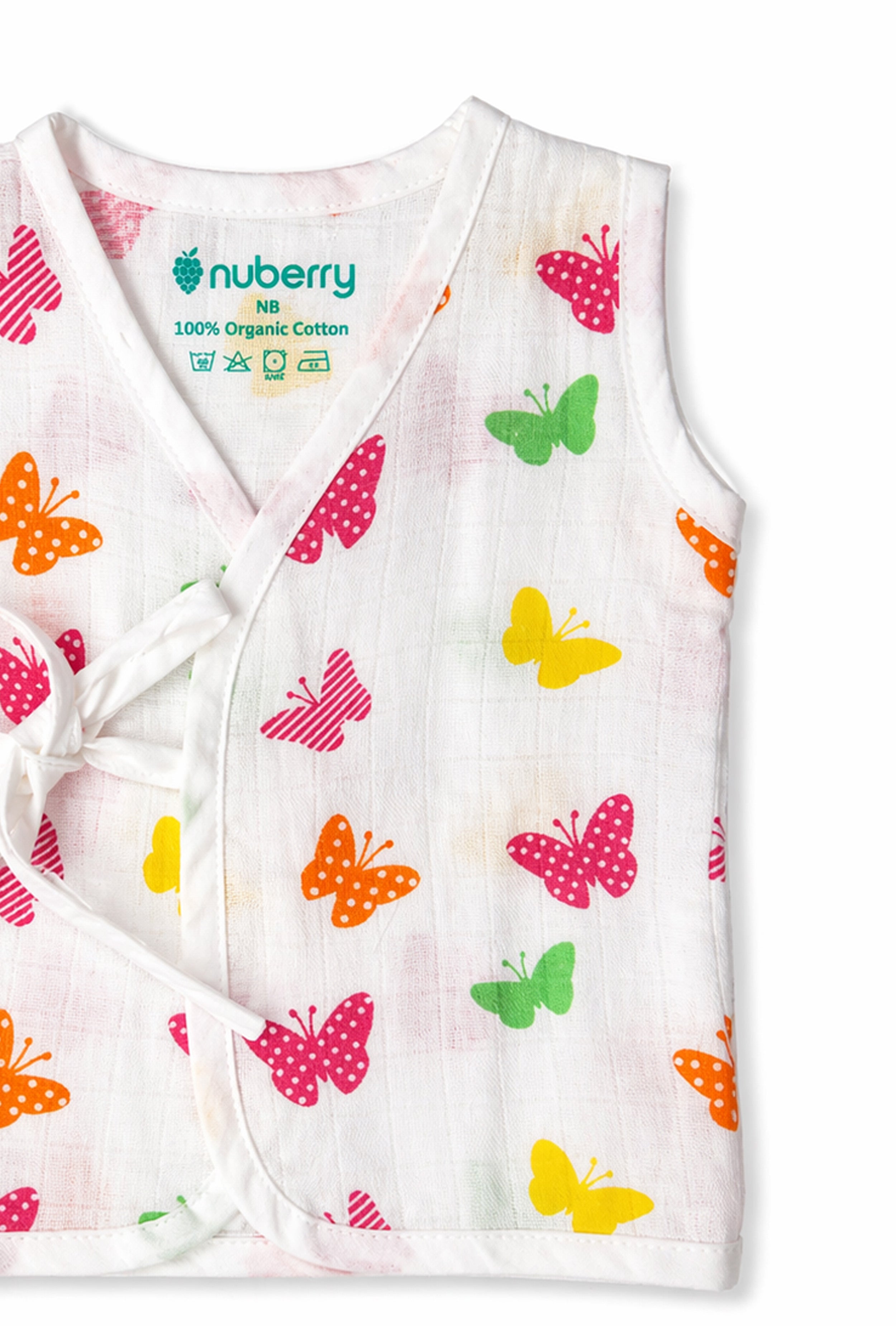 Nuberry Muslin Side Knot Jabla | Pack of 4 | Soft as Love, Light as a Dream