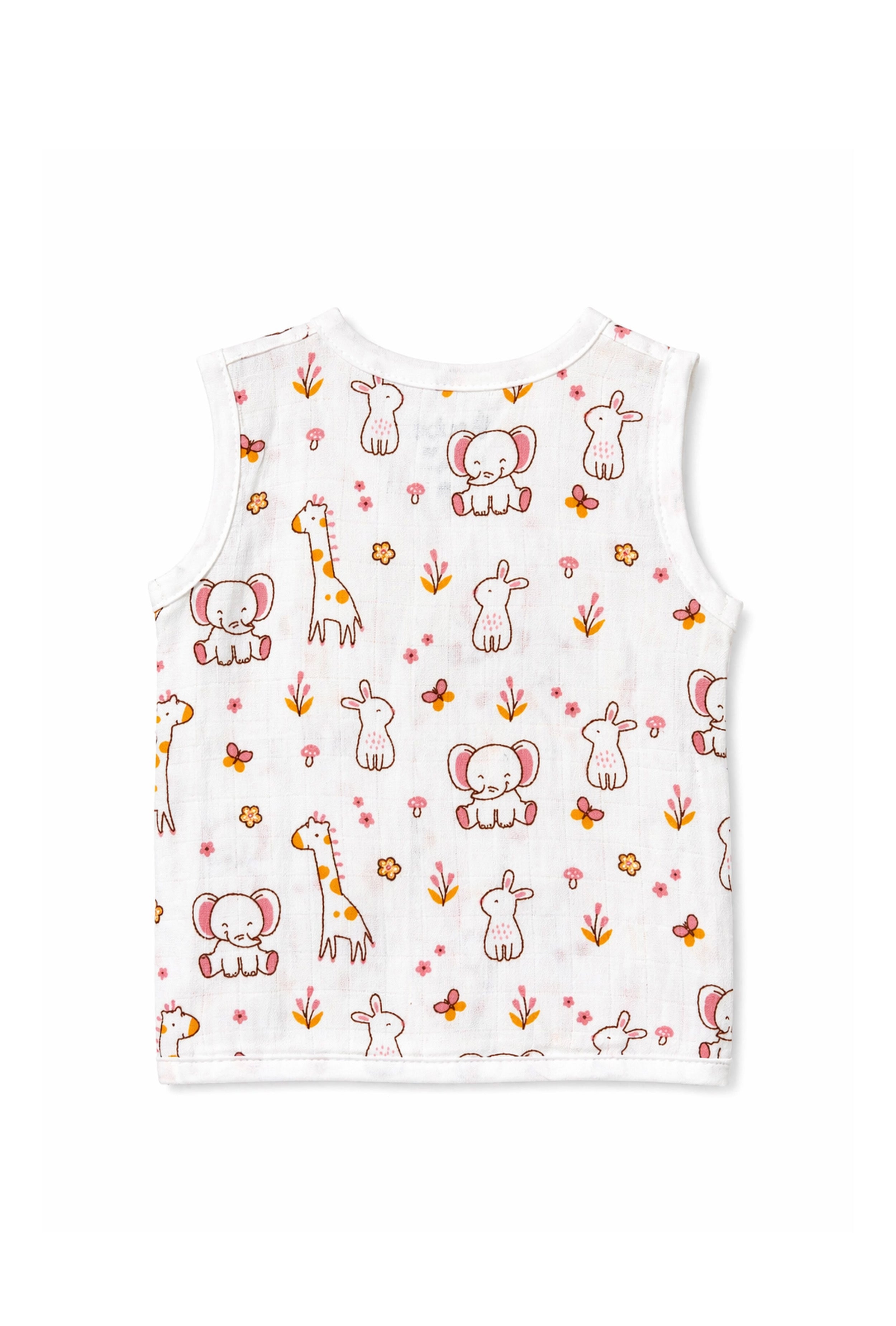 Nuberry Muslin Side Knot Jabla | Pack of 4 | Soft as Love, Light as a Dream
