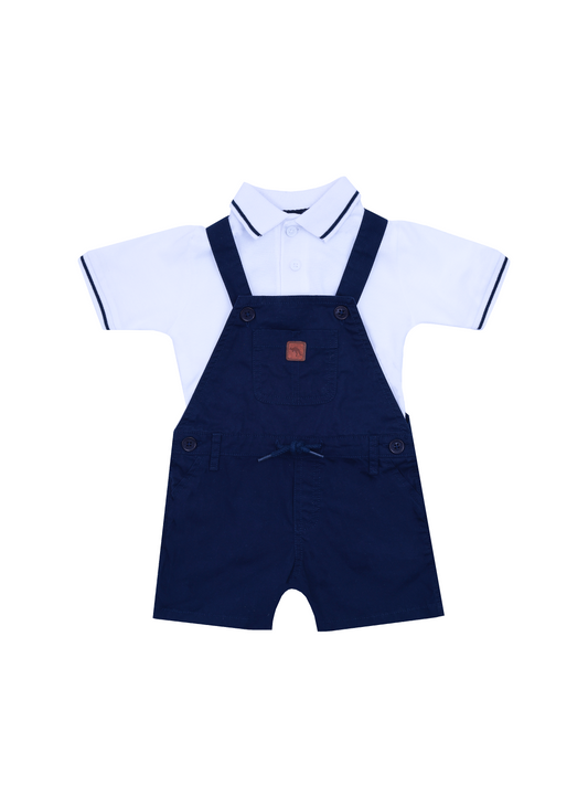 Navy Blue Dungaree Set for Boys