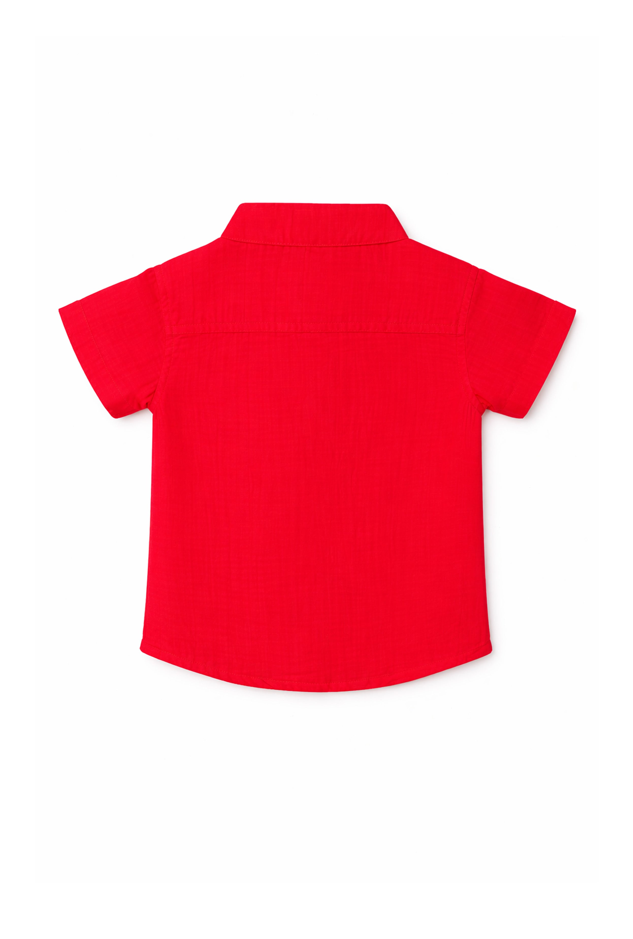 Nuberry Kids Half Sleeve Shirt | Red