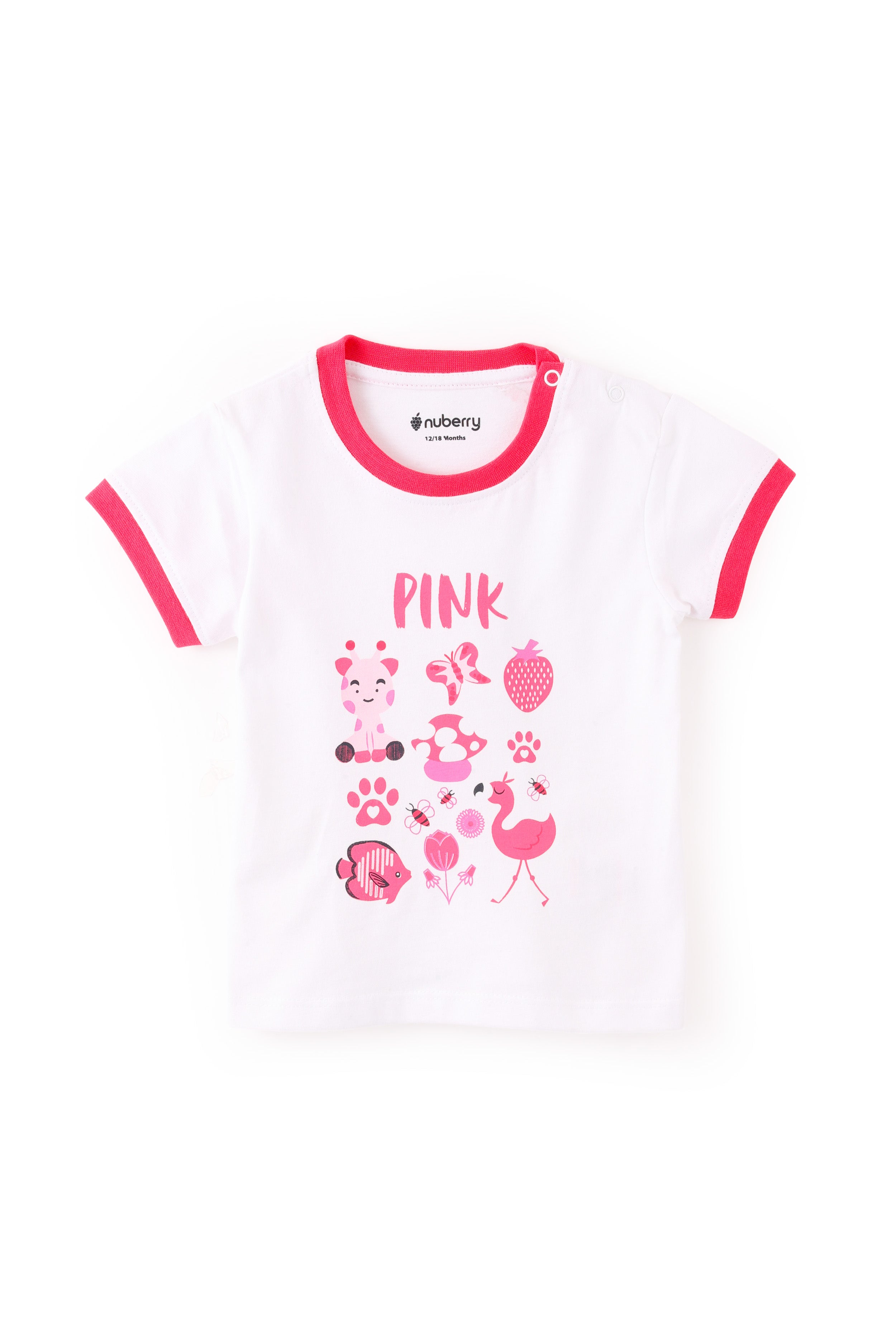 NUBERRY KIDS GIRL-T-SHIRT-CASUAL ROUND NECK HALF SLEEVE