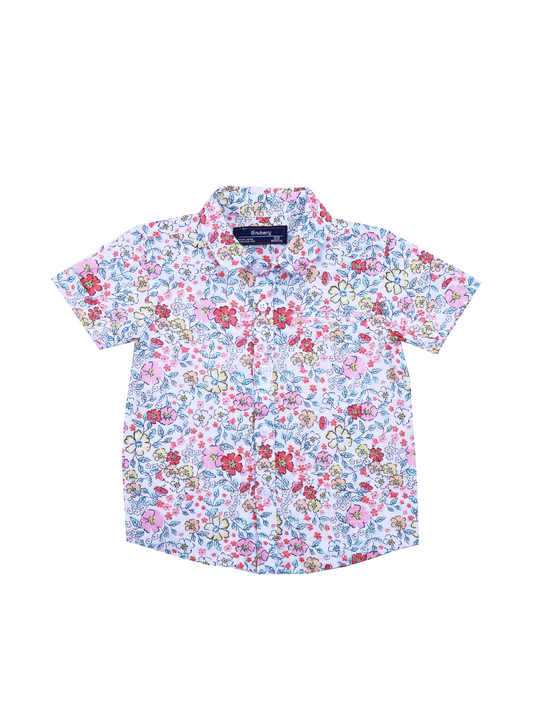 Floral Print Half Sleeve Shirt for Boys