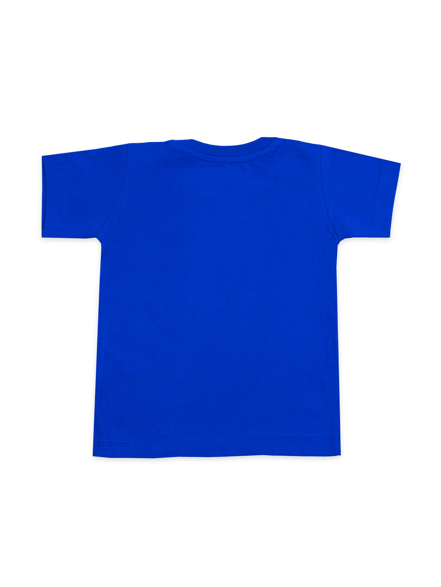 Boys Blue Striped Half Sleeve Printed T-shirt