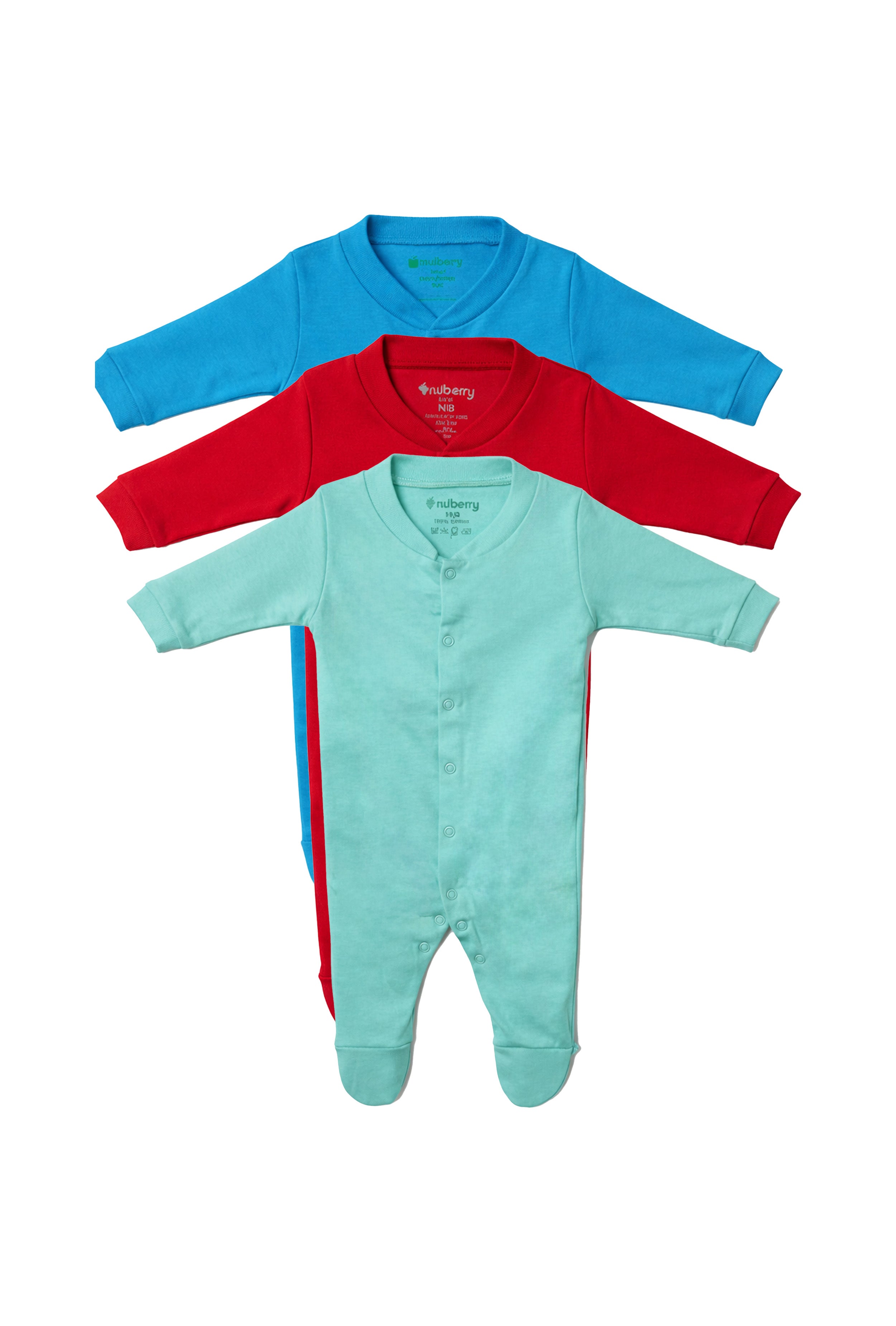 Mom’s Choice Pure Cotton Sleep Suits (3-Pack)