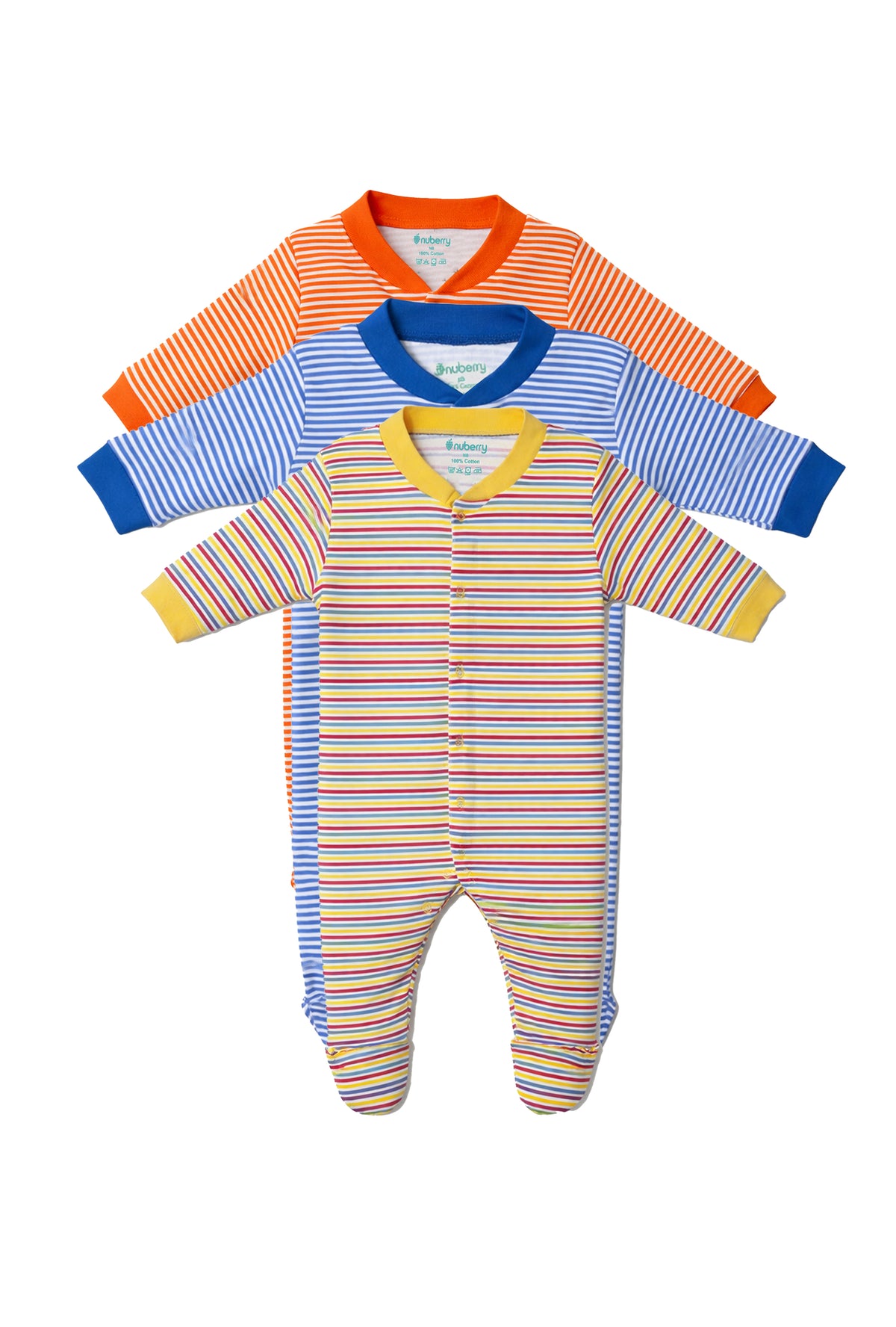 Mom’s Choice Pure Cotton Sleep Suits (3-Pack)