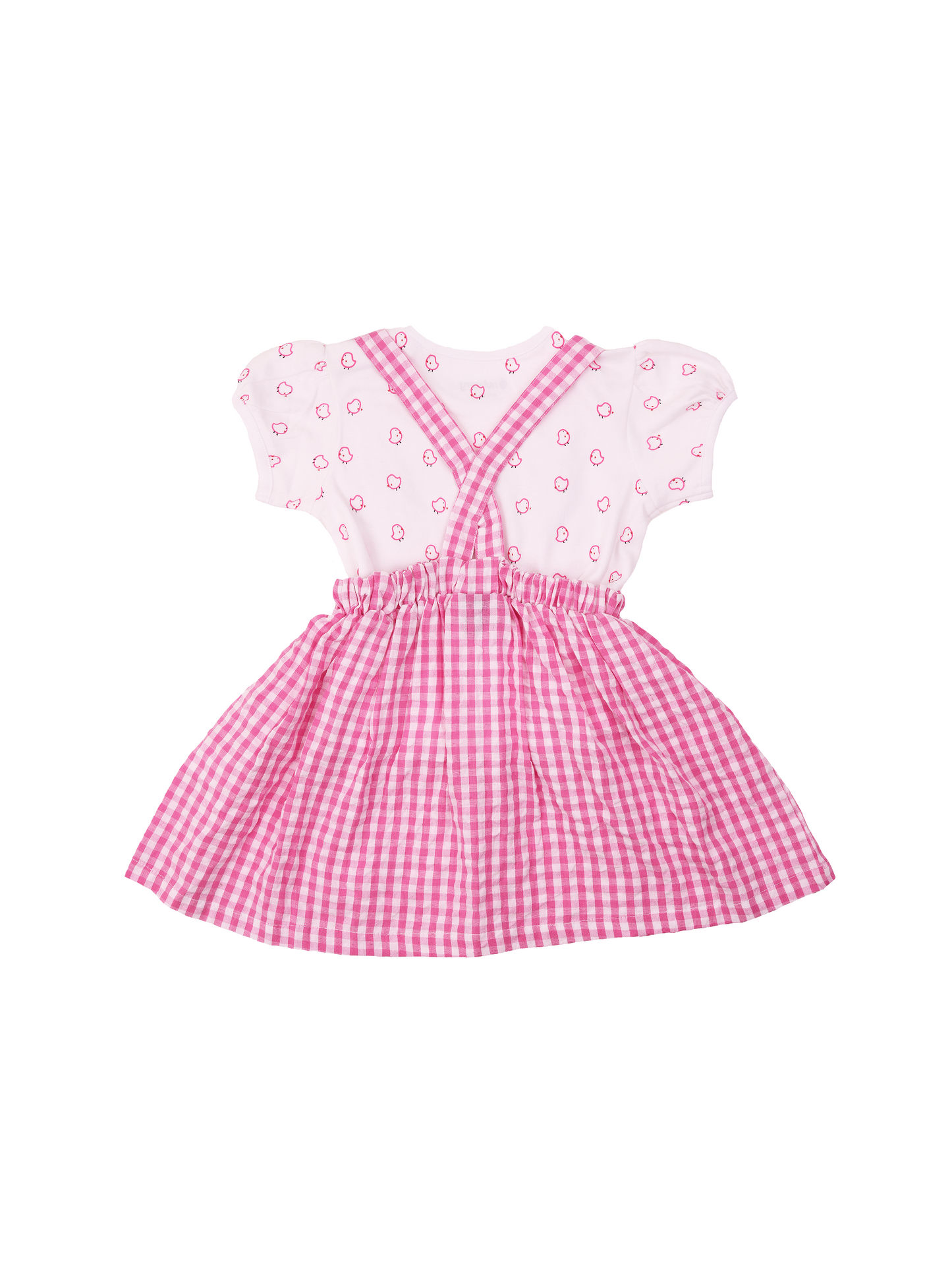 Pink Dungaree Dress