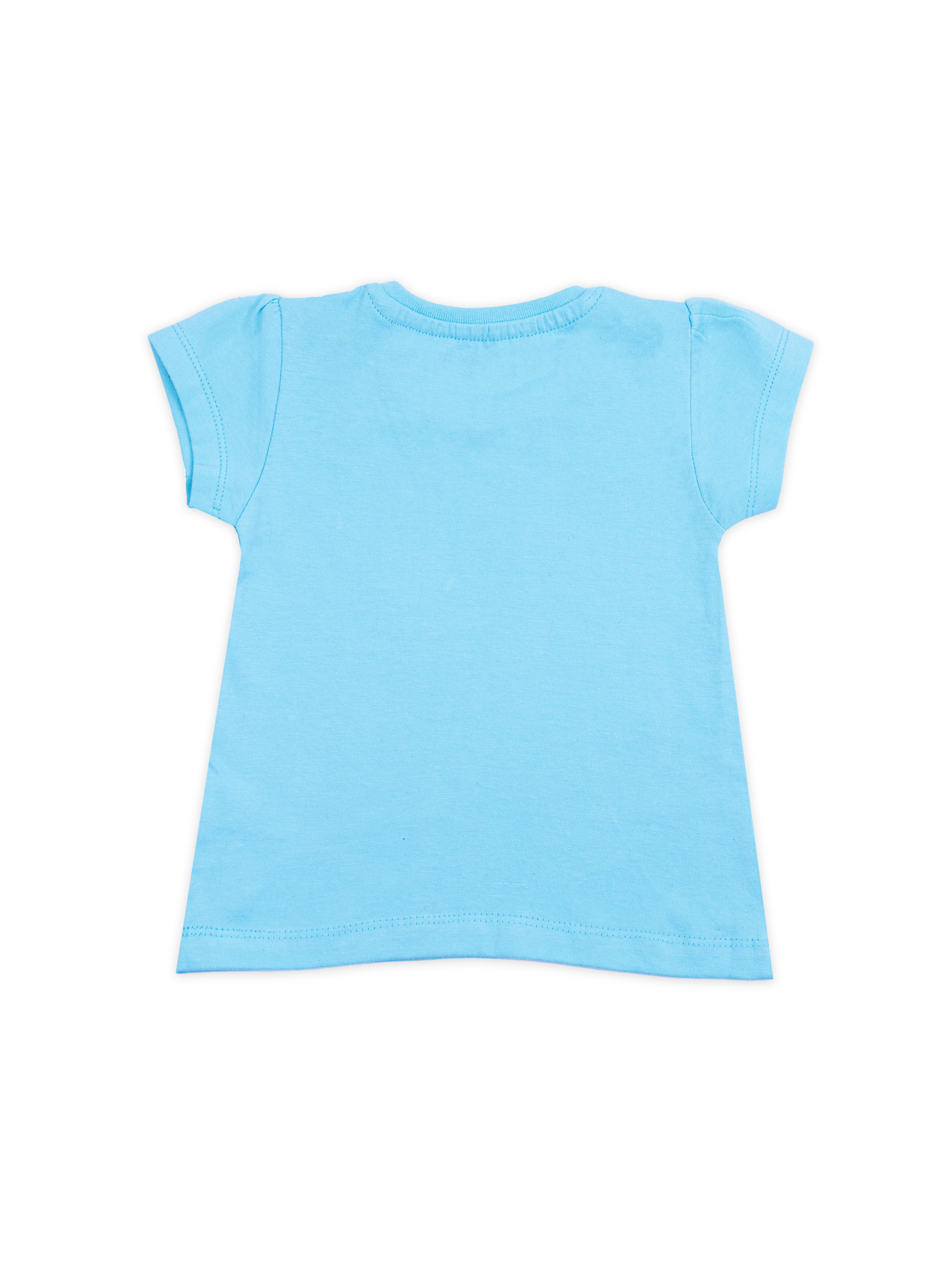 Light Blue T-shirt for Girls with Typography