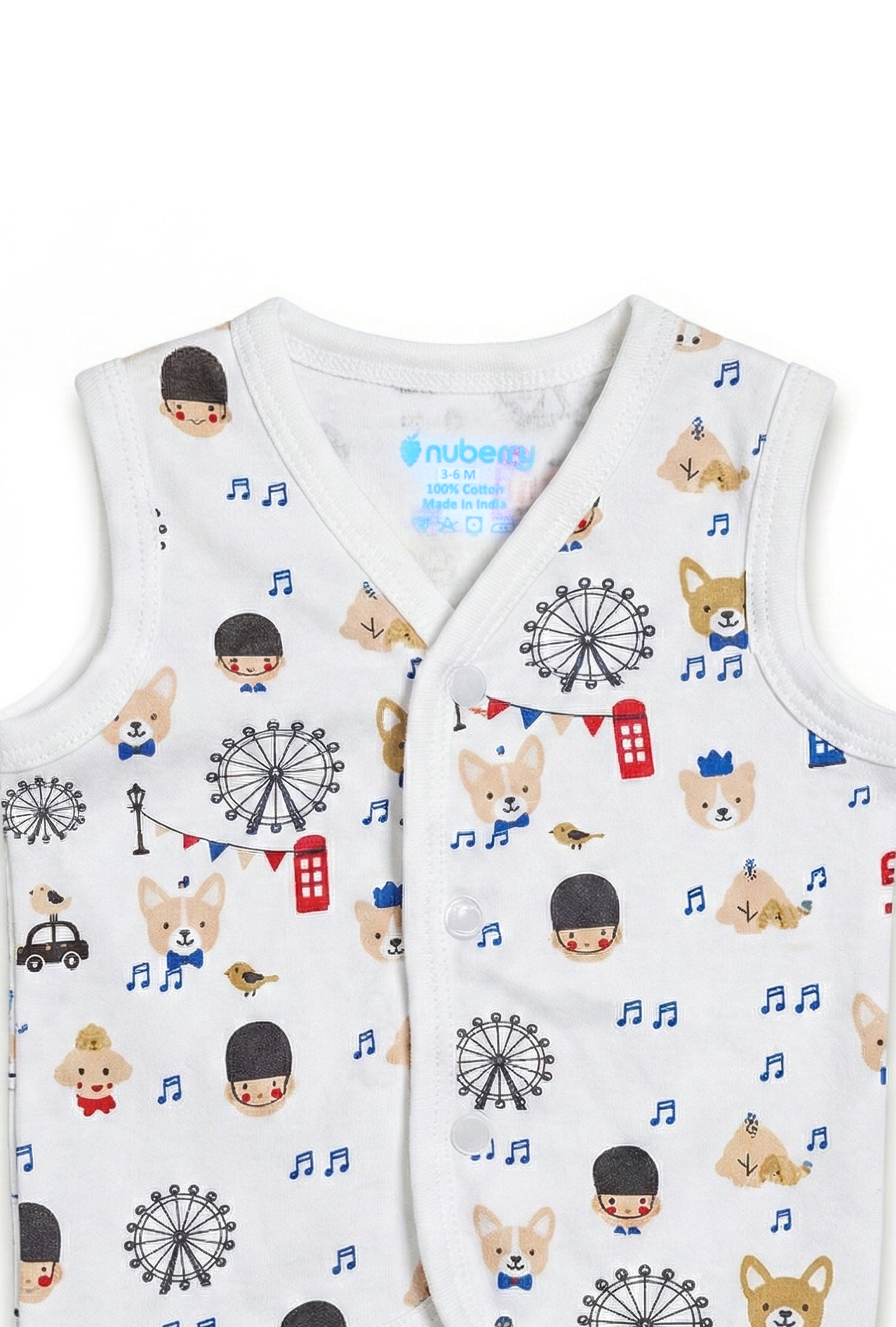 Nuberry Baby Boy Open Vest