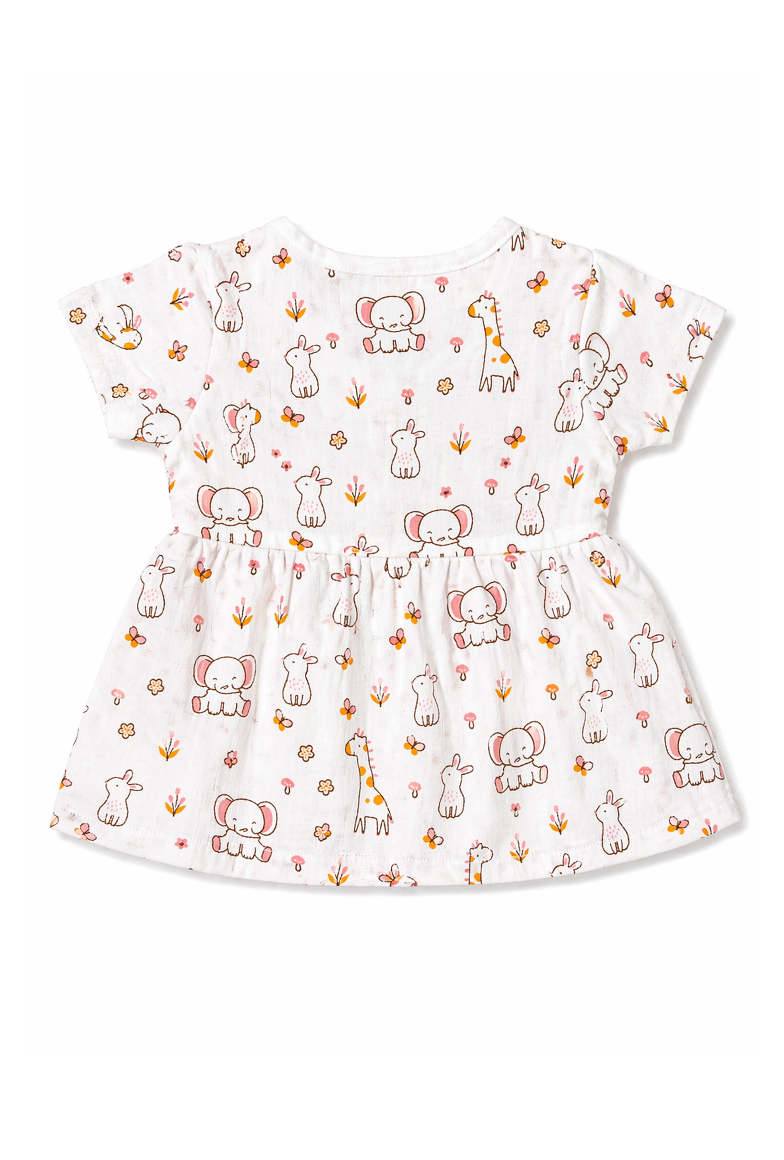 Nuberry Newborn Girls | Half Sleeve | Muslin Frock