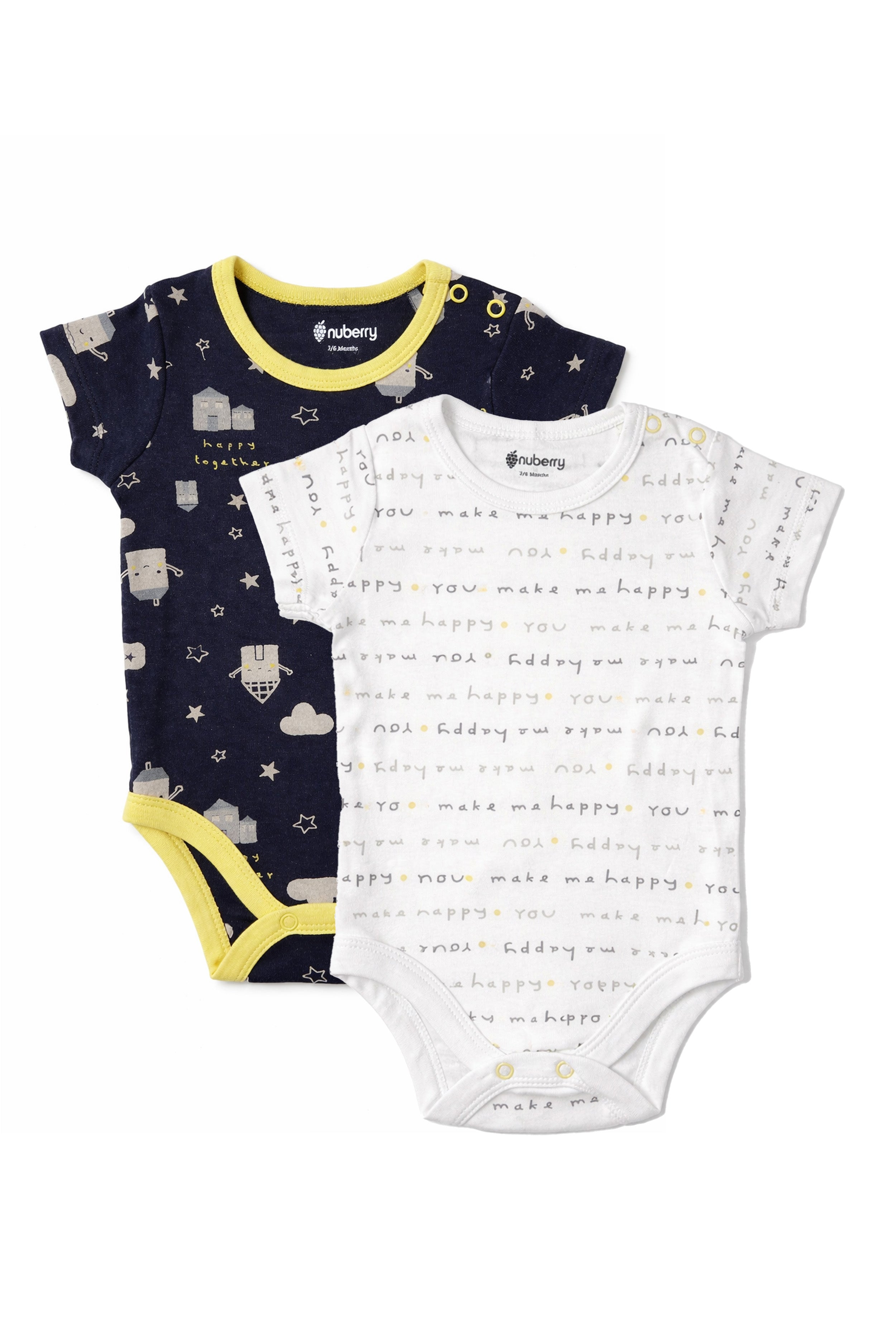 Nuberry Unisex Body Suit - Pack of 2