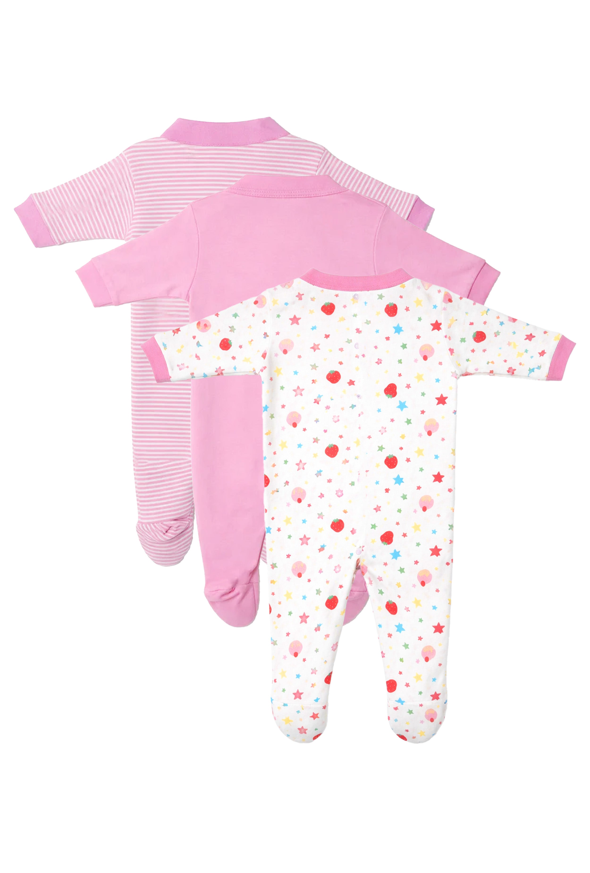 Chosen by Moms | Loved by Babies | Pure Cotton Sleep Suits (Pack of 3)