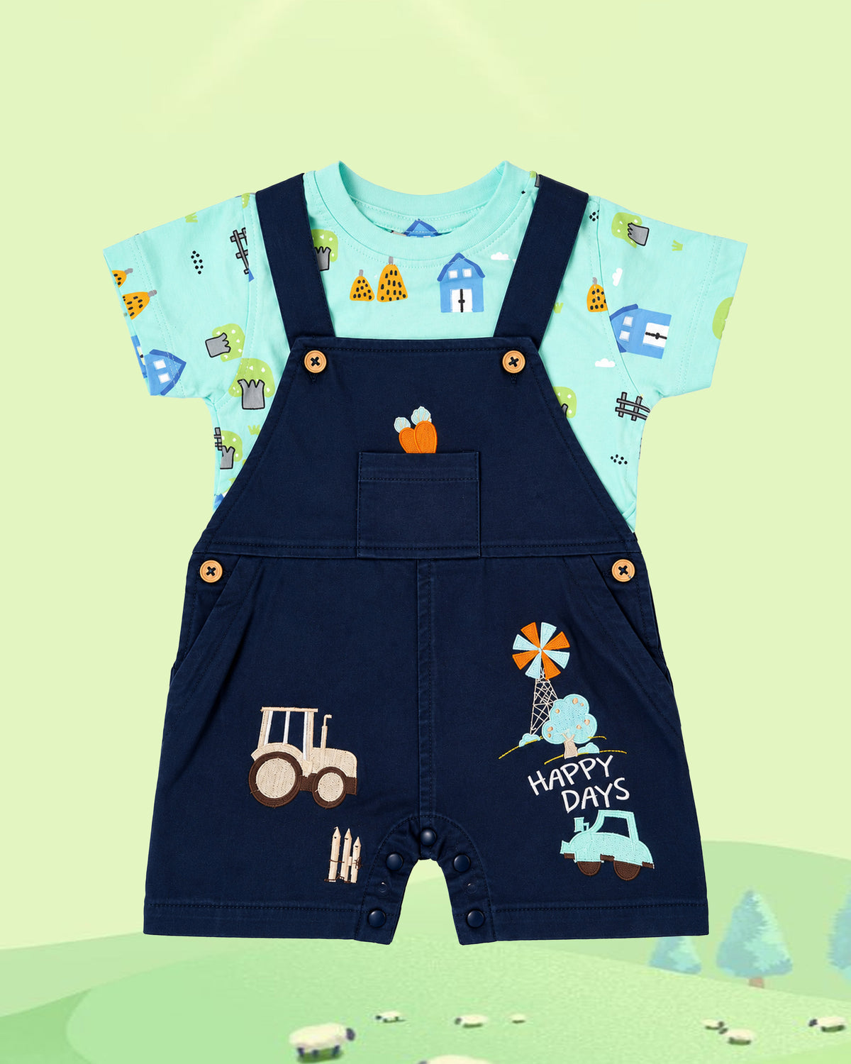 Nuberry Boys Dungaree | Soft, Breathable & Comfortable