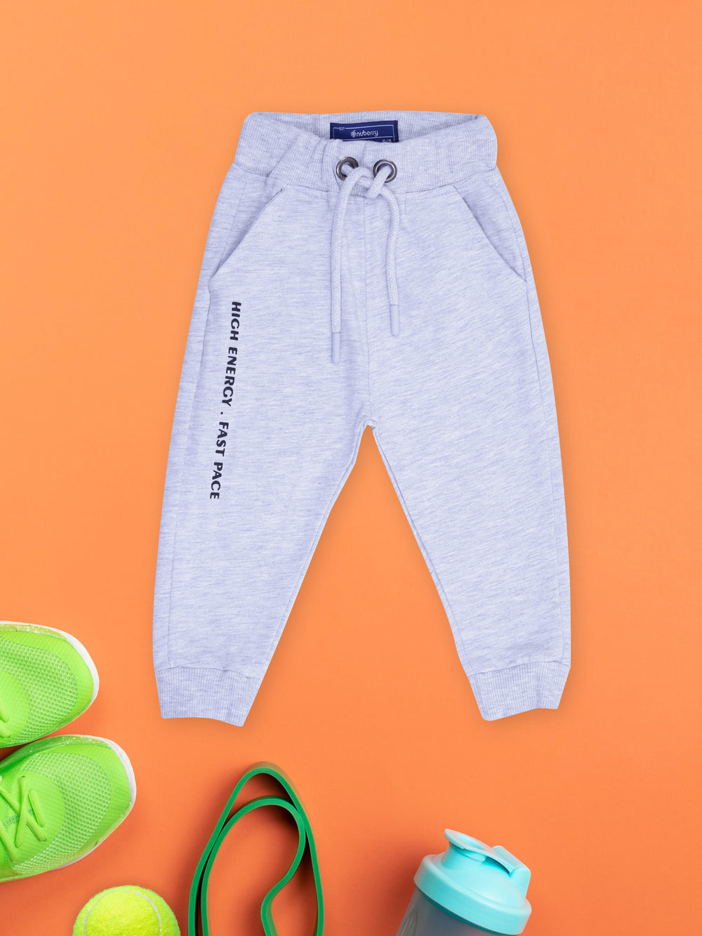 Pure Cotton Grey Jogger Pants for Boys