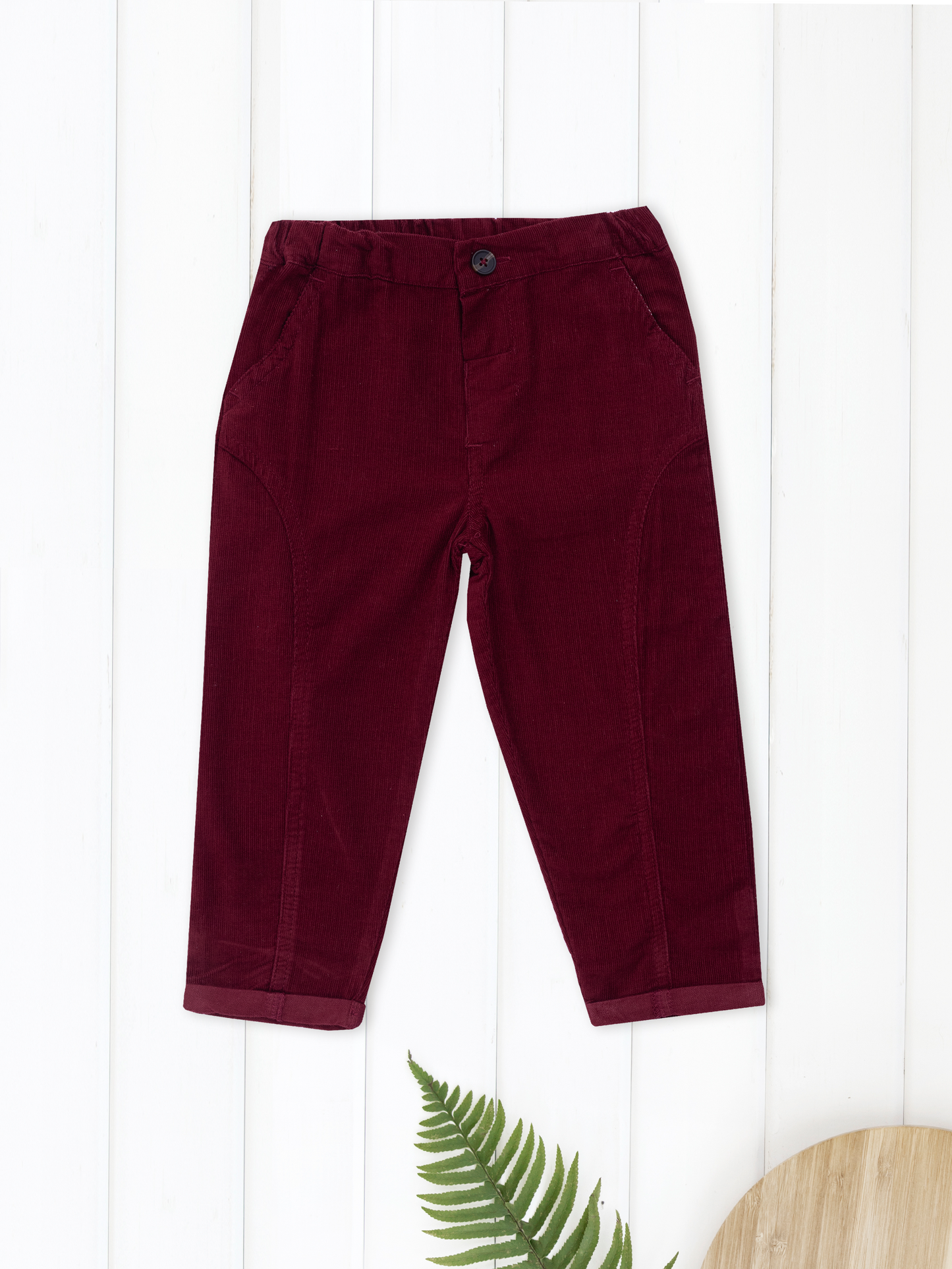 Burgundy Corduroy Pants for Boys