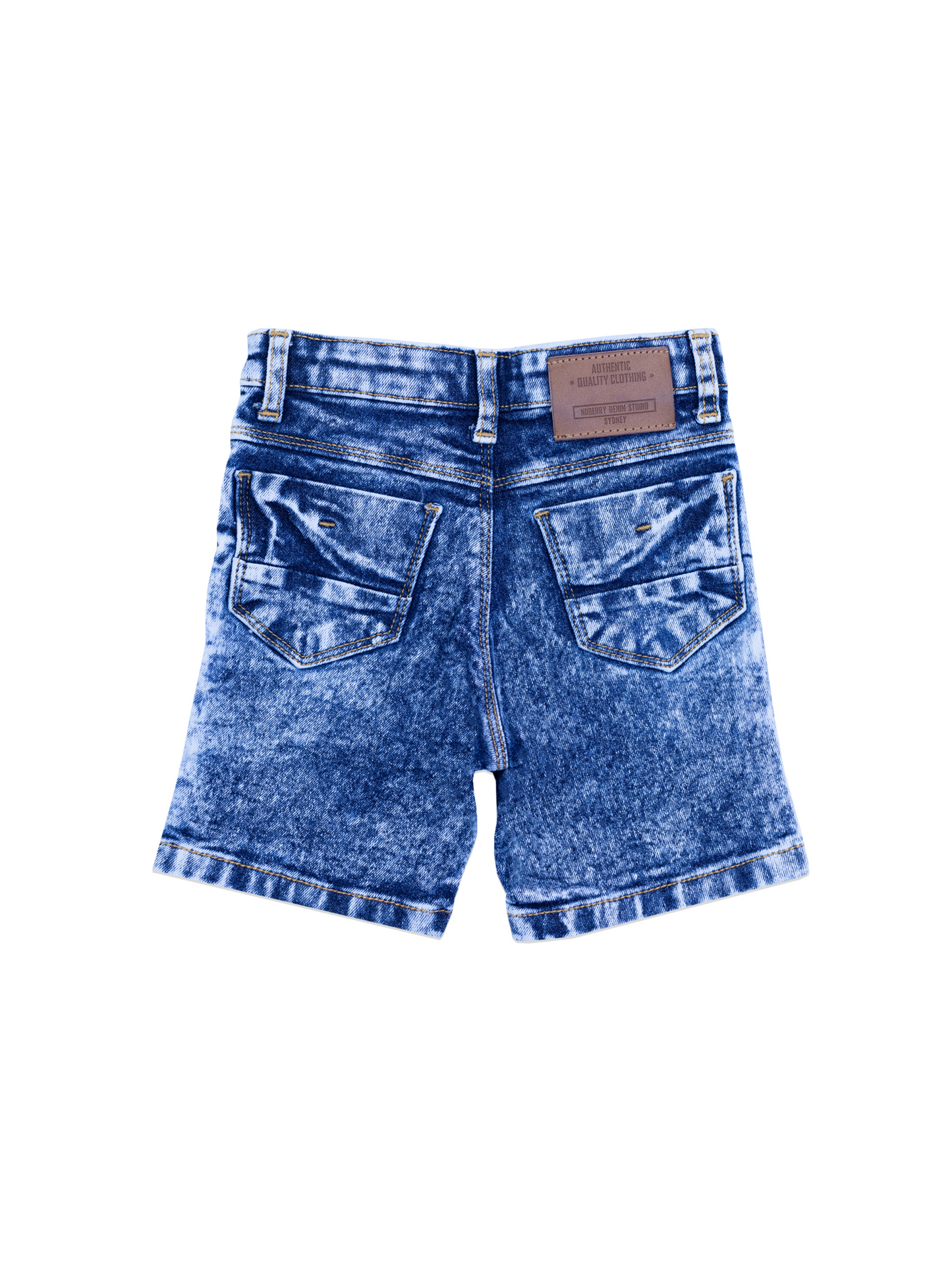 Boys Medium Wash Blue Denim Shorts