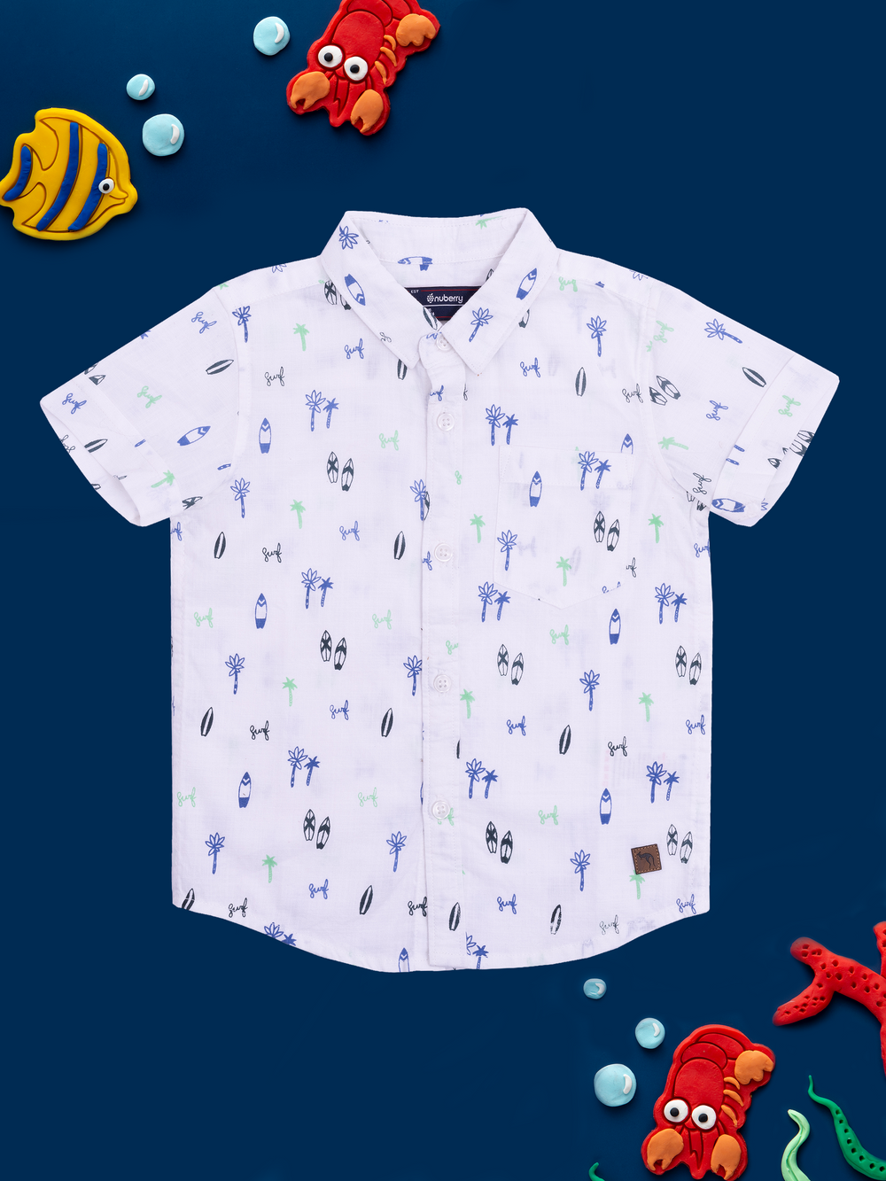 Boys Beach Printed Half Sleeve Shirt