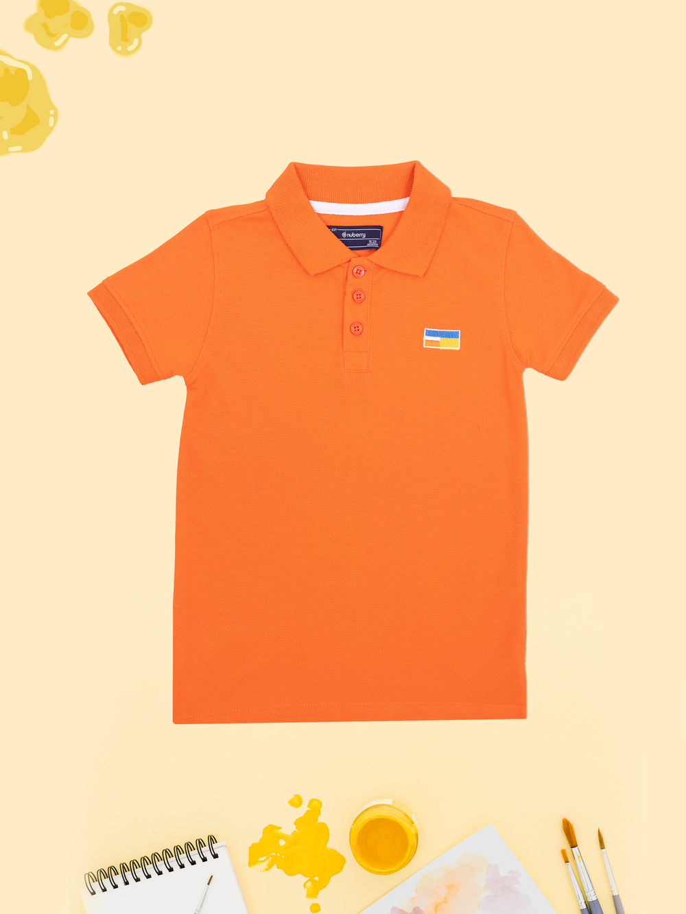 Orange Polo Half Sleeve T-Shirt for Boys