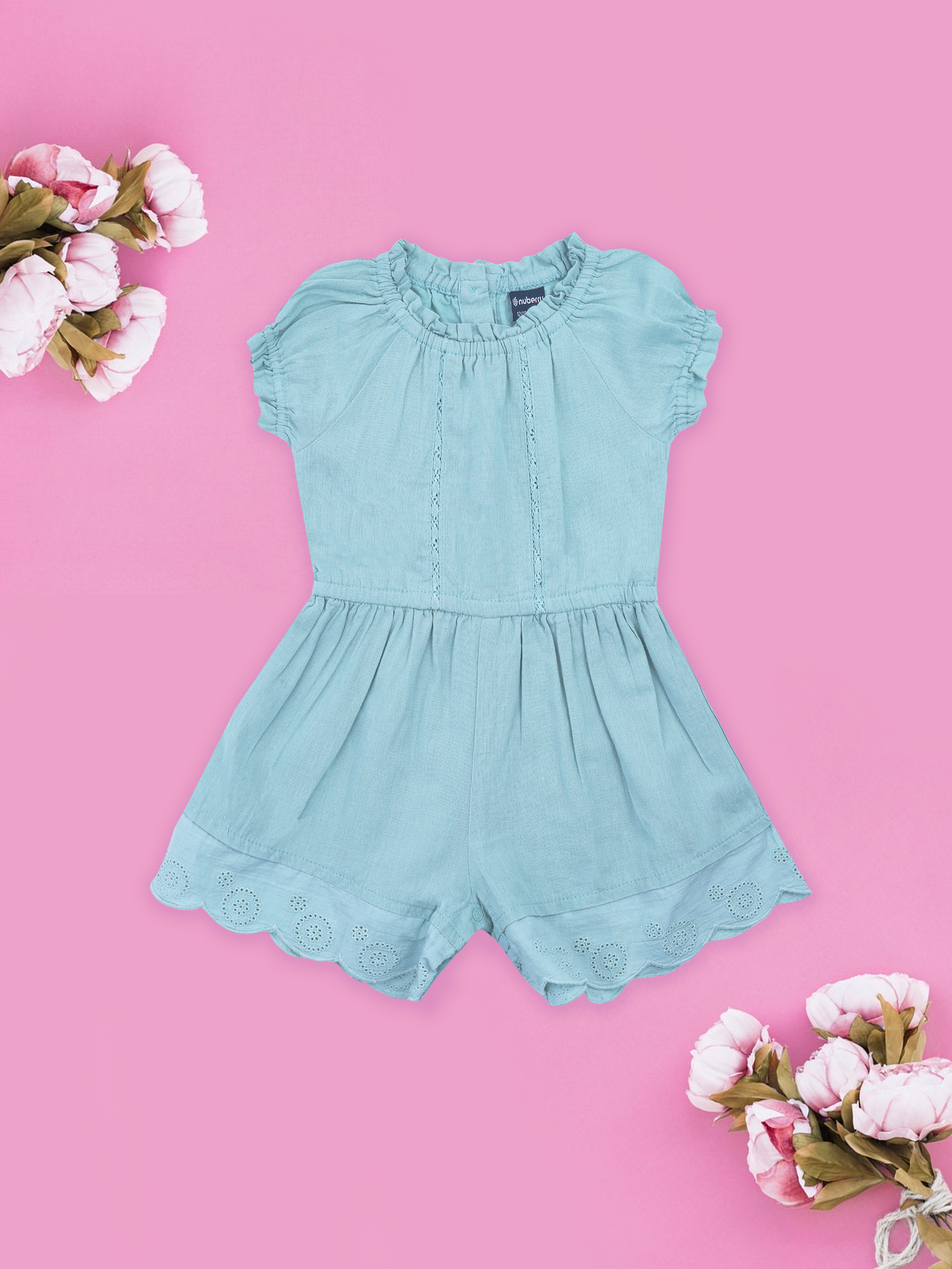 Mint Green Hakoba Romper for Girls