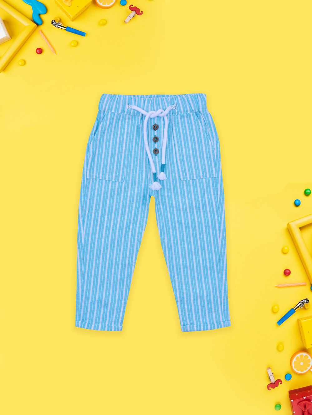 blue and white trousers for boys