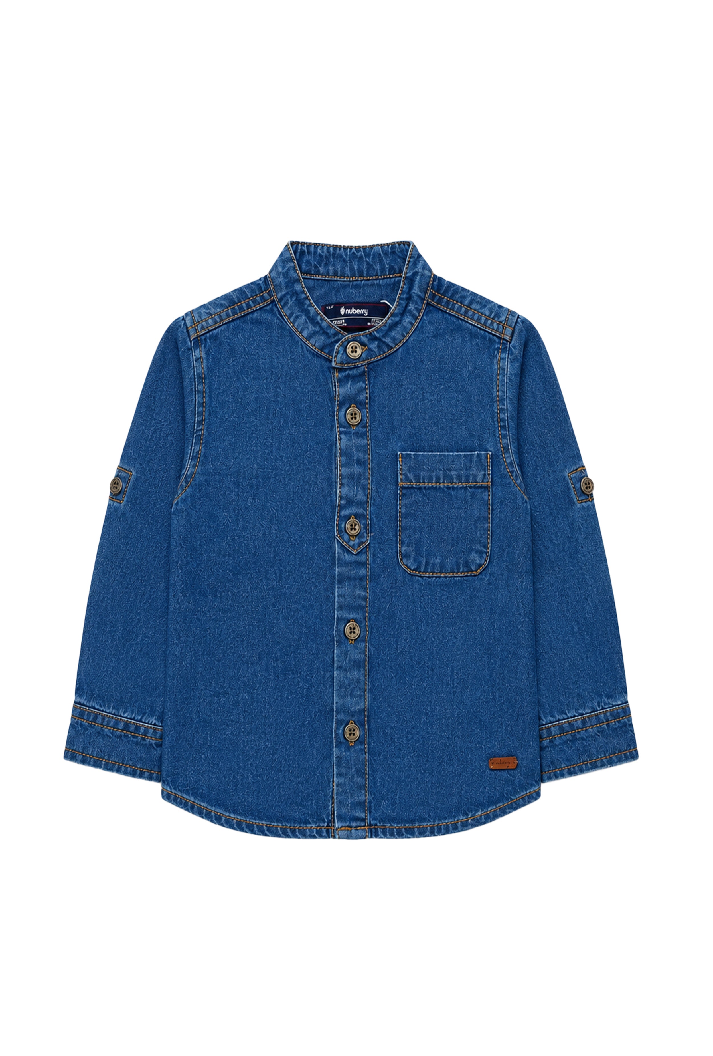 Nuberry Boys Premium Denim Full Sleeve Shirt | Smart Style | Everyday Comfort