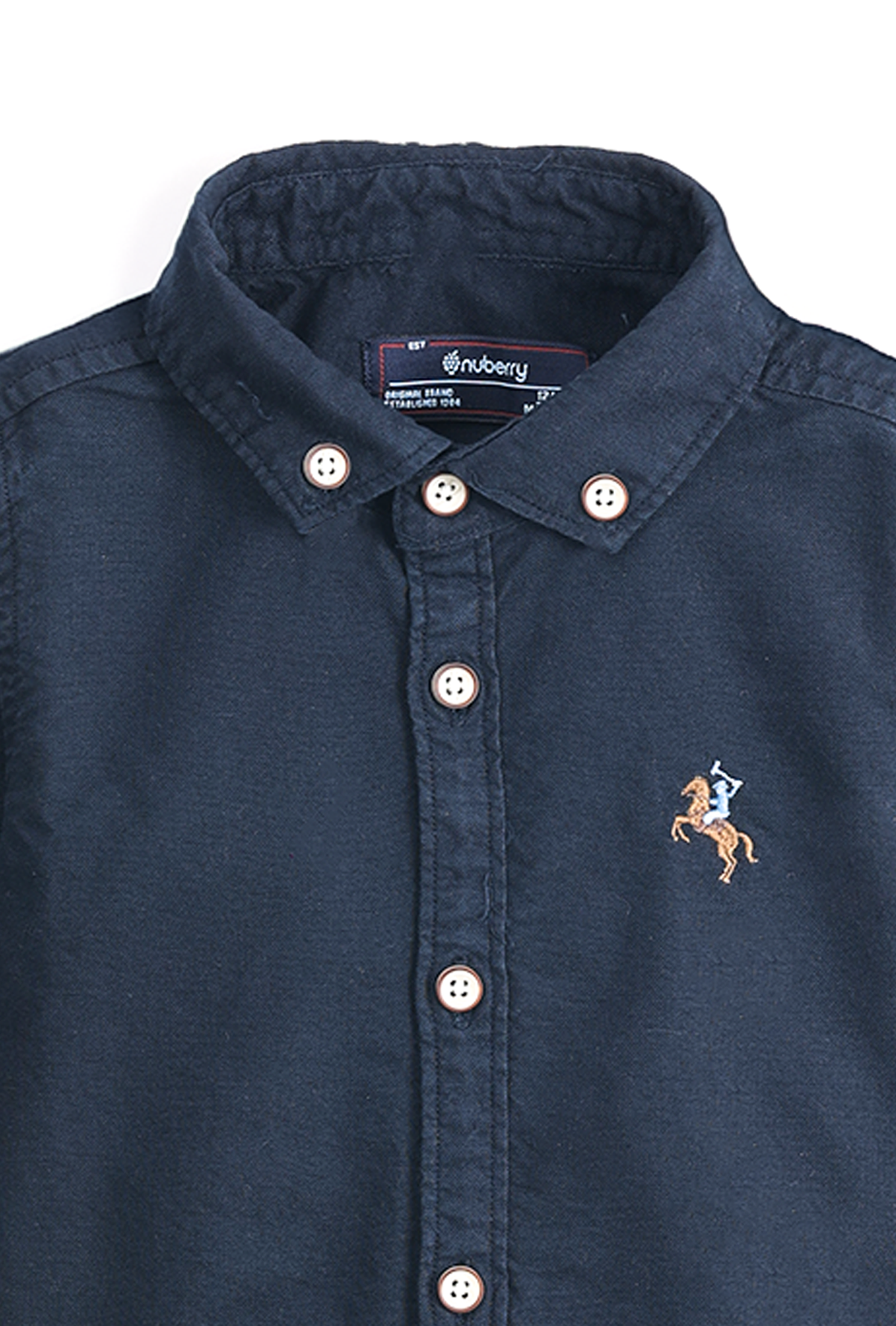 NUBERRY BOY- OXFORD SHIRT-FULL SLEEVE PEACH