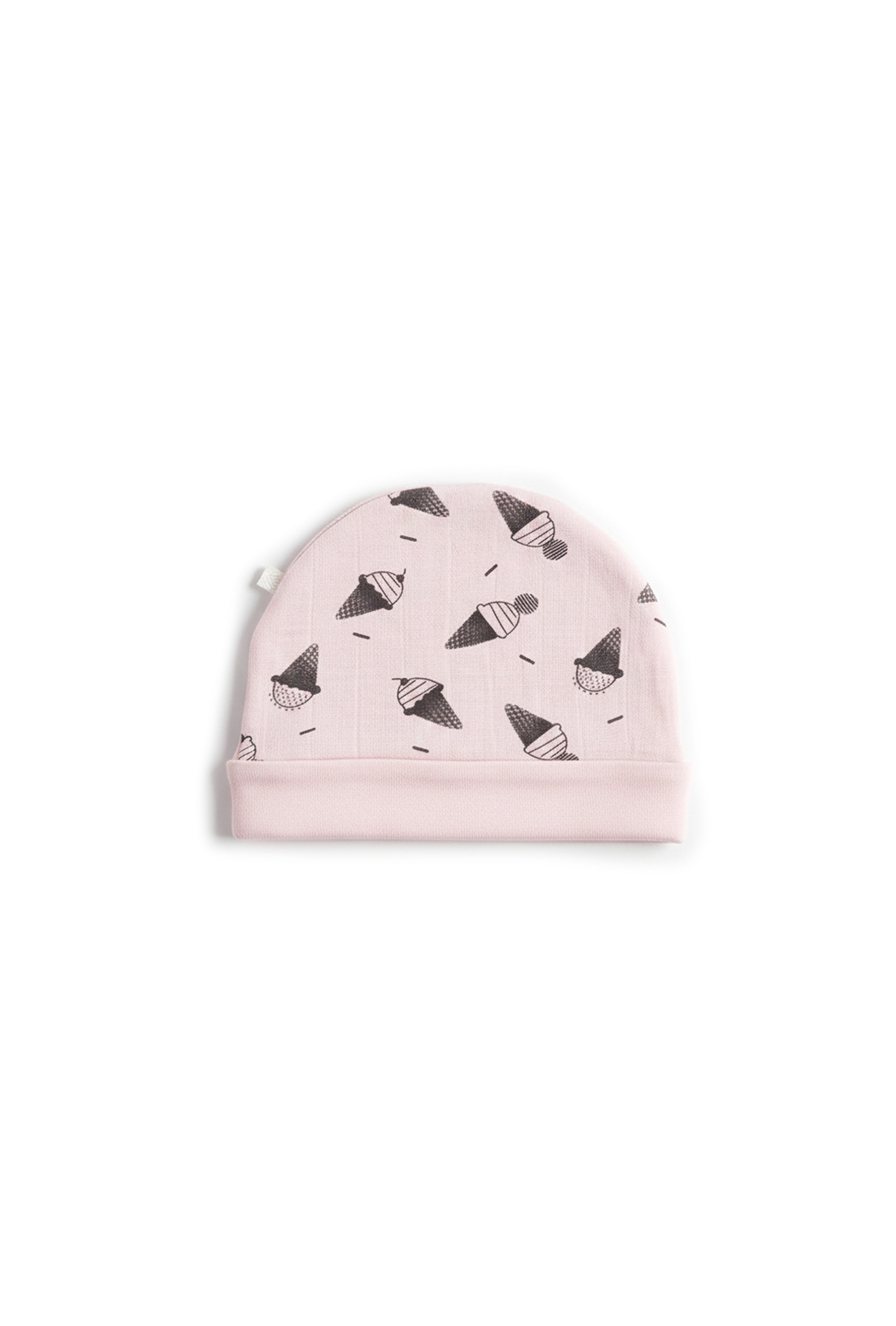 Nuberry Unisex Baby Booties, Mittens & Cap Set (Pink AOP)