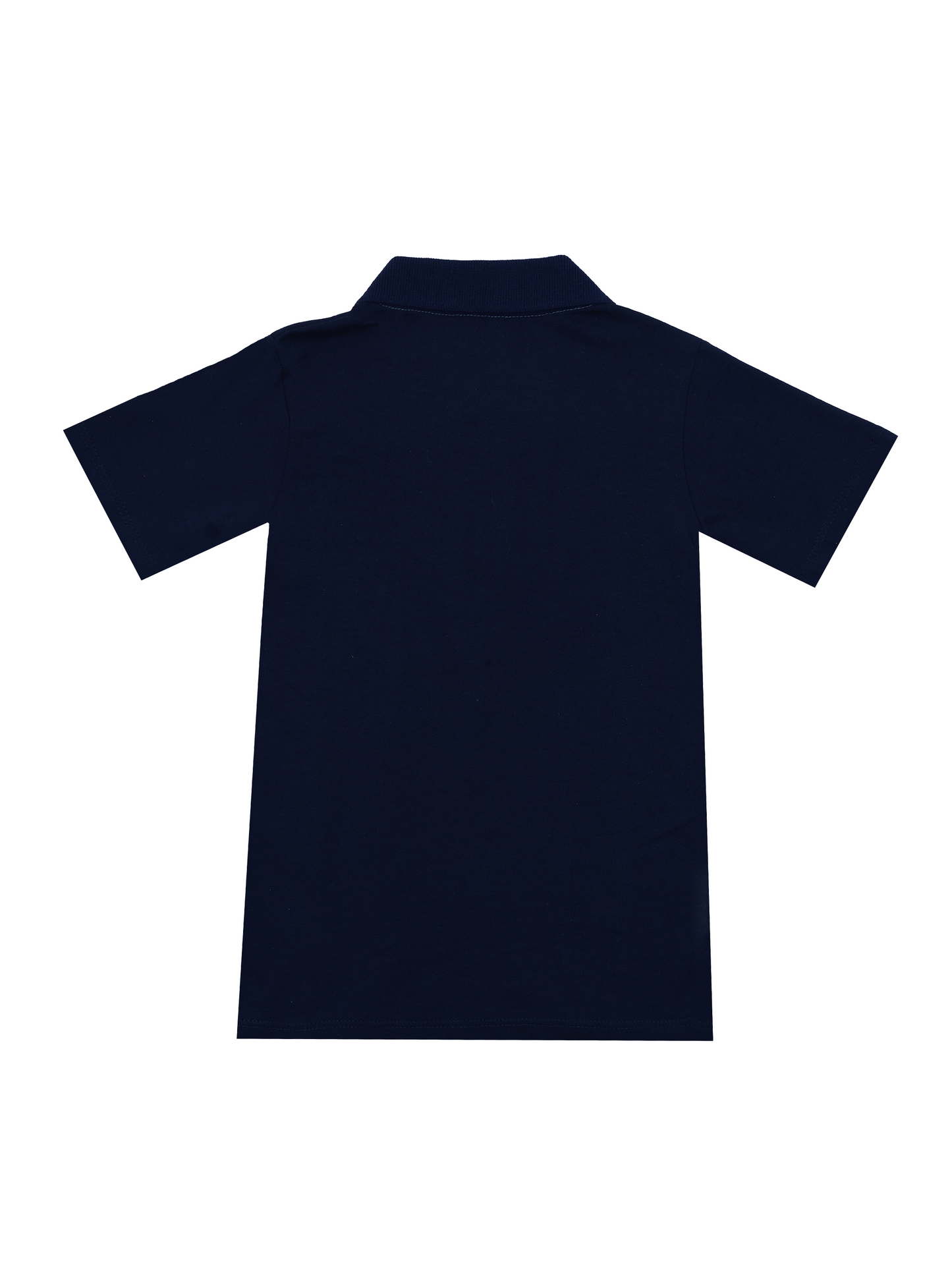 Black Paneled Polo T-Shirt with Zipper