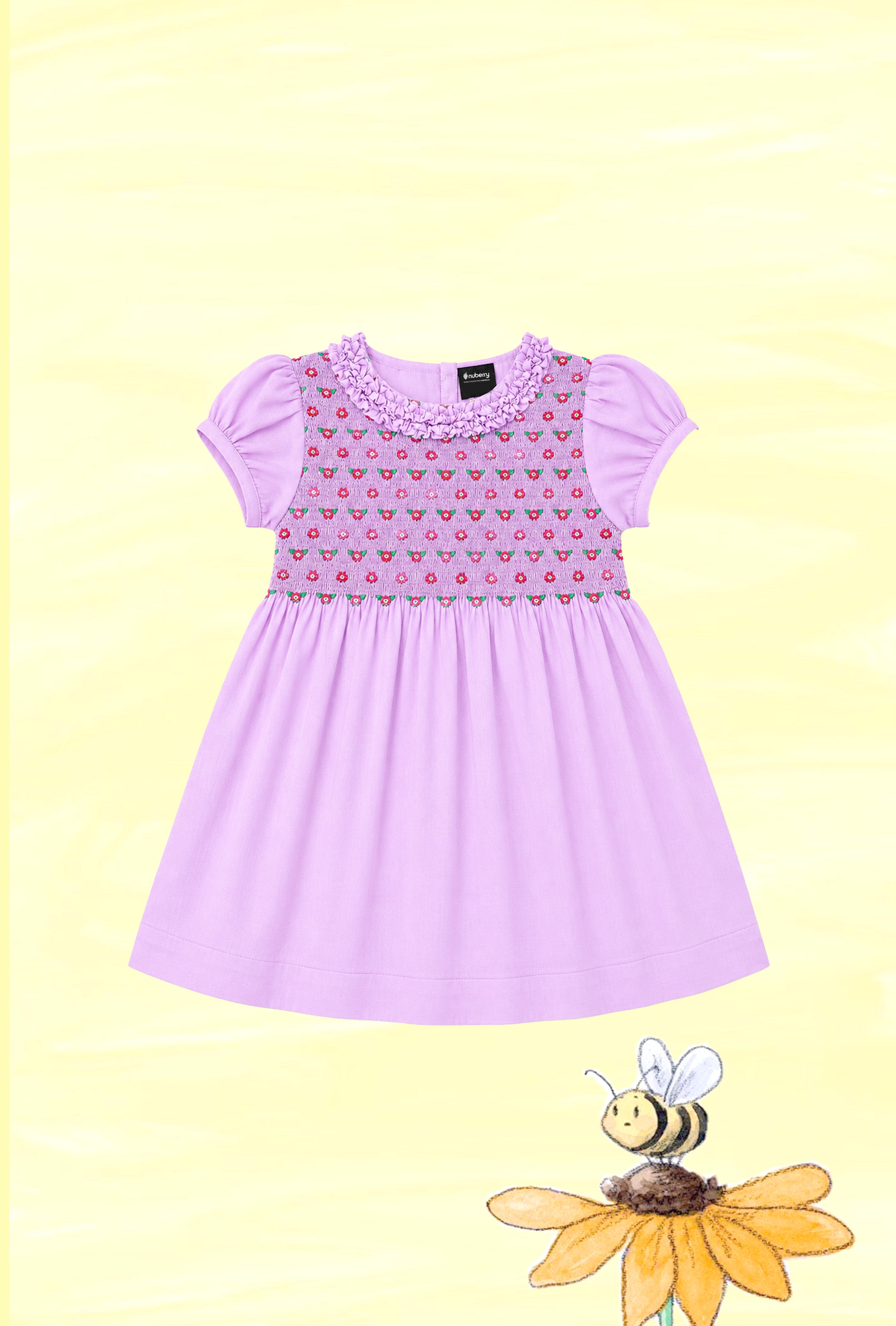 Premium Soft Cotton Smocked Dress for Baby Girls | Stylish Party Wear with Breathable Comfort | 500+ Positive Reviews