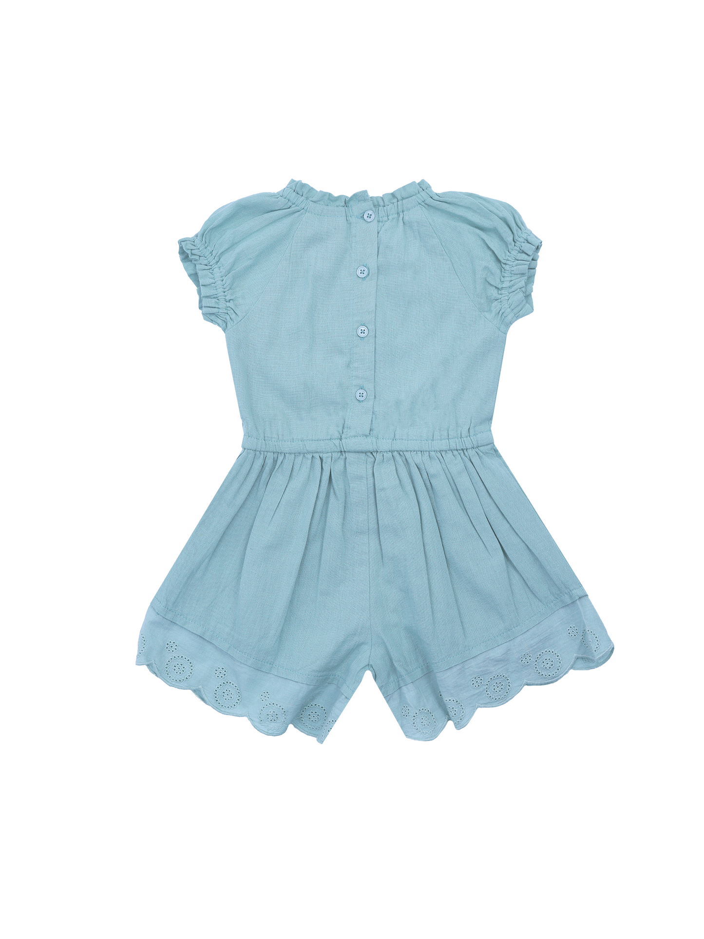 Mint Green Hakoba Romper for Girls