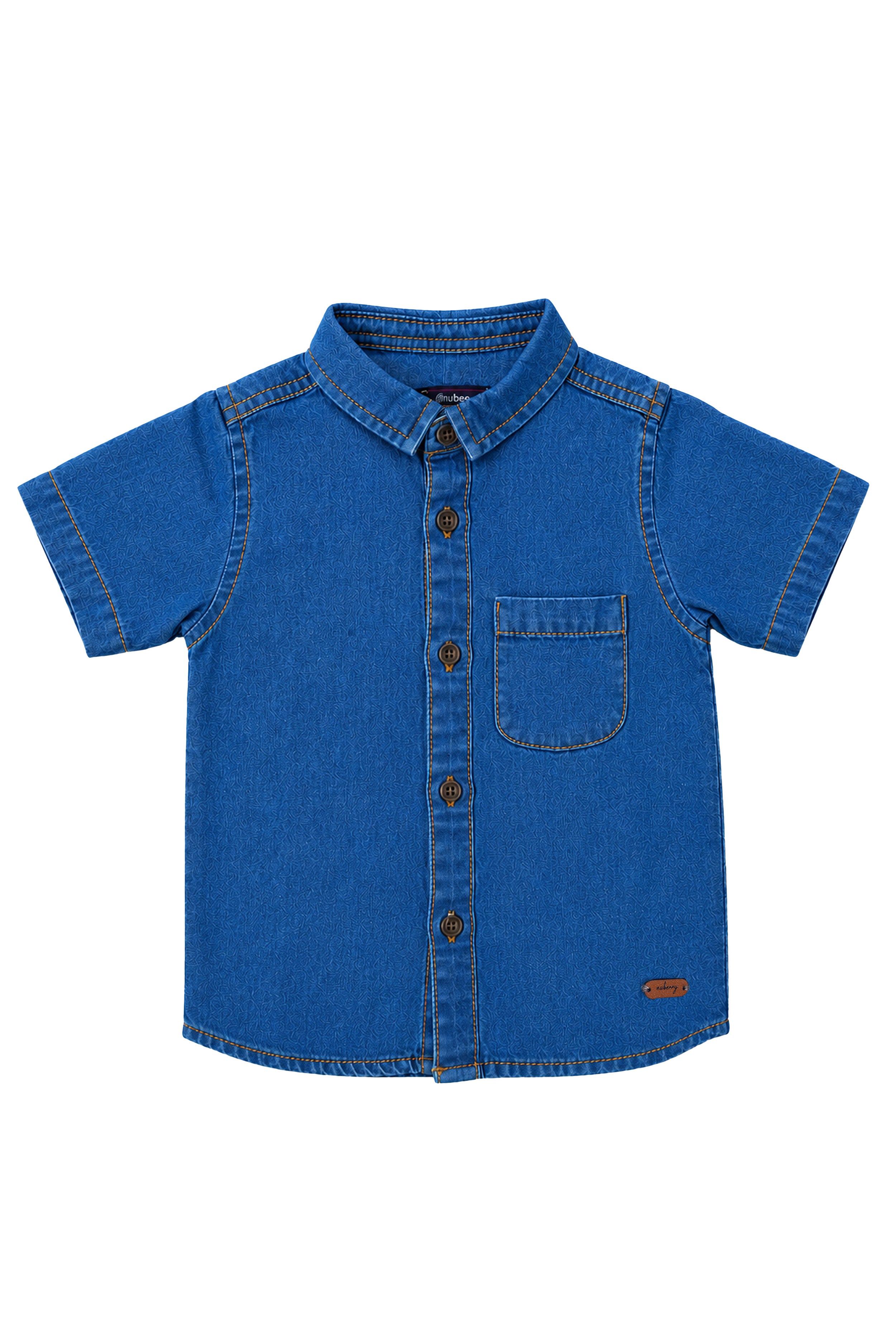 Nuberry Boys Premium Denim Half Sleeve Shirt | Smart Style | Everyday Comfort