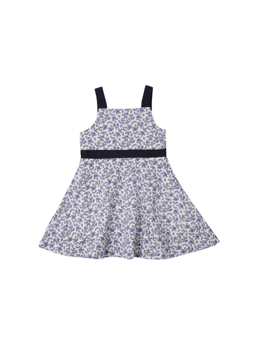 Blue Girls A-Line Printed Dress