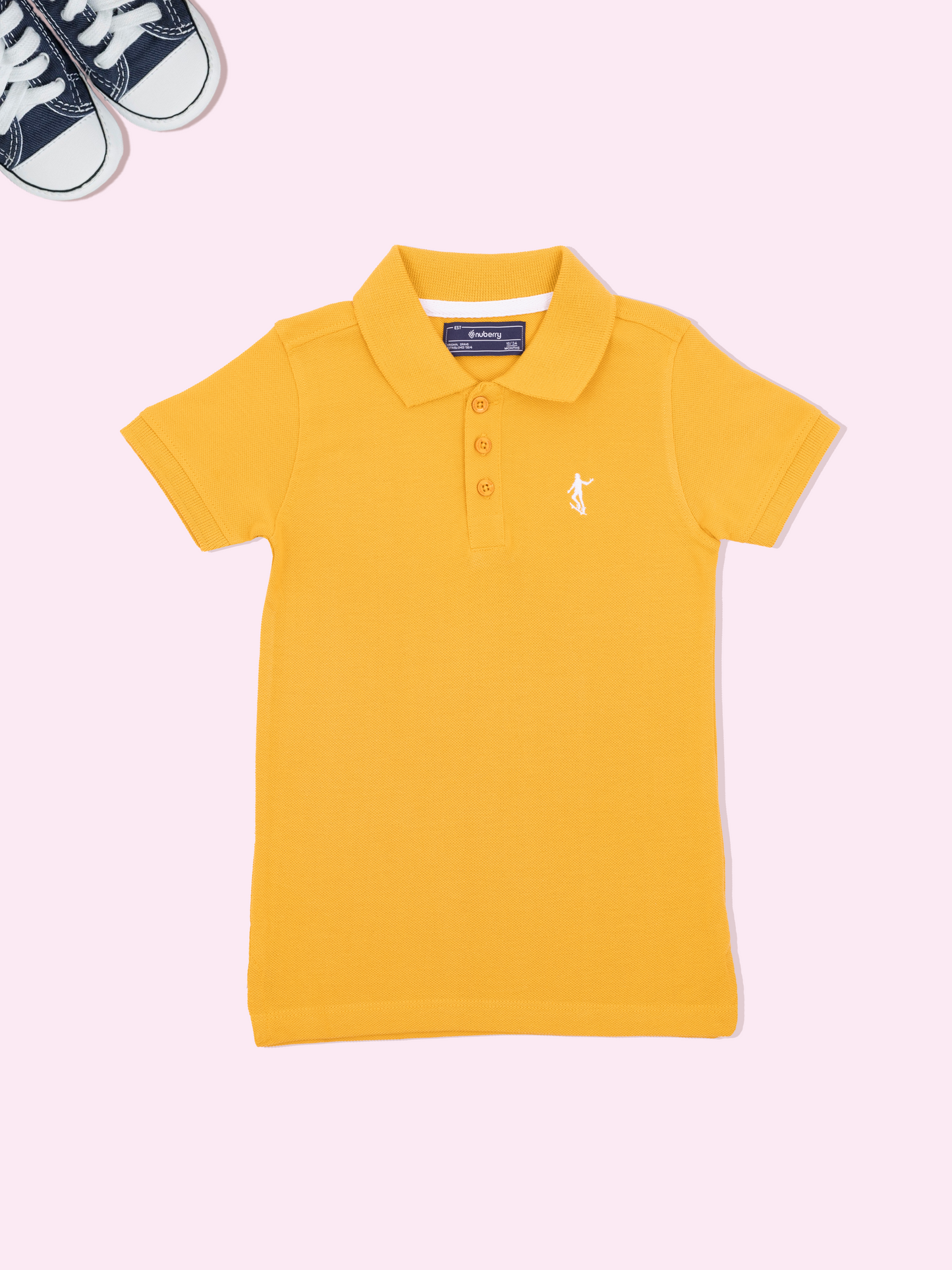 Mustard Yellow Polo Half Sleeve T-Shirt for Boys