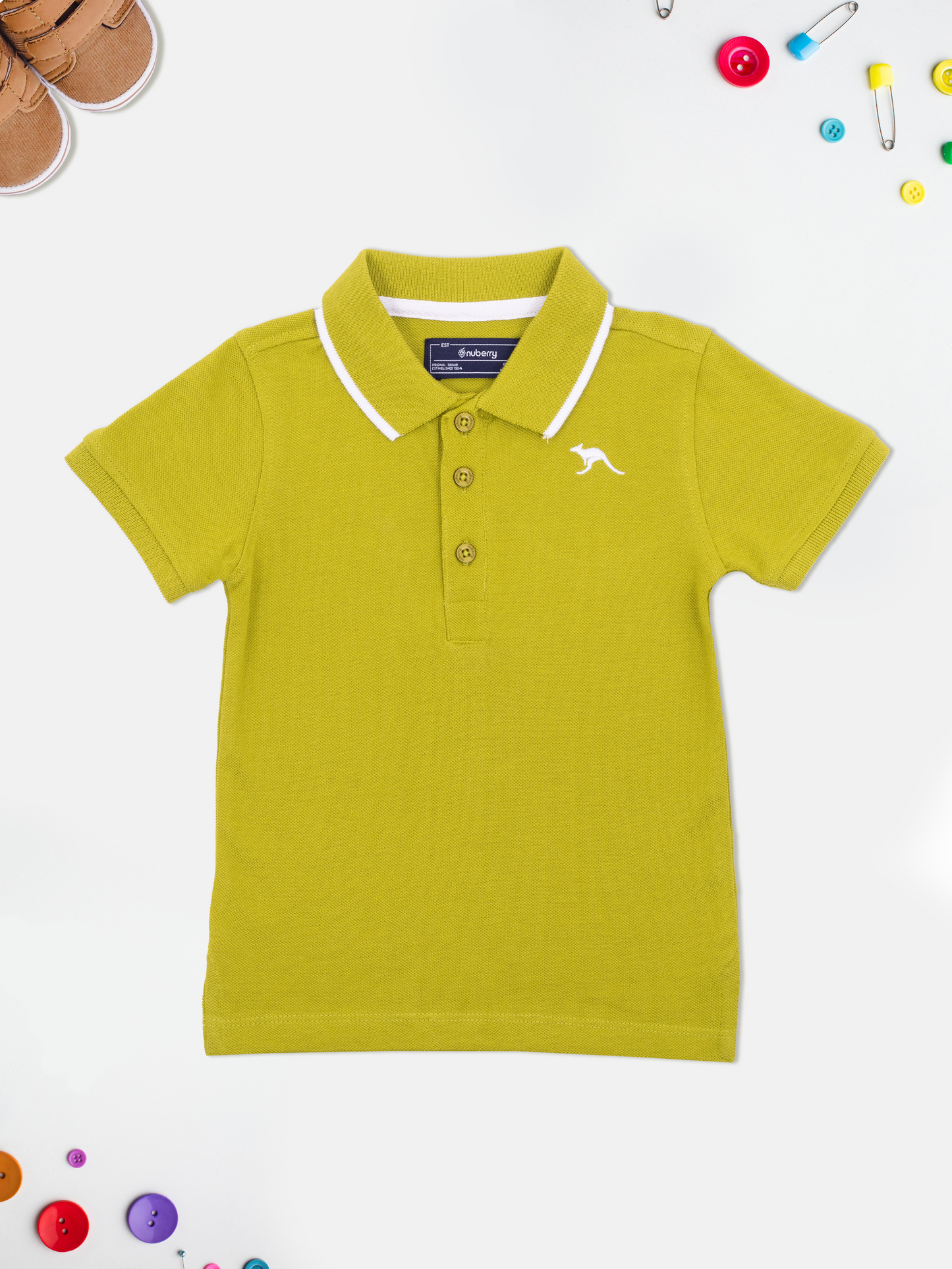 Green Polo Half Sleeve T-Shirt for Boys