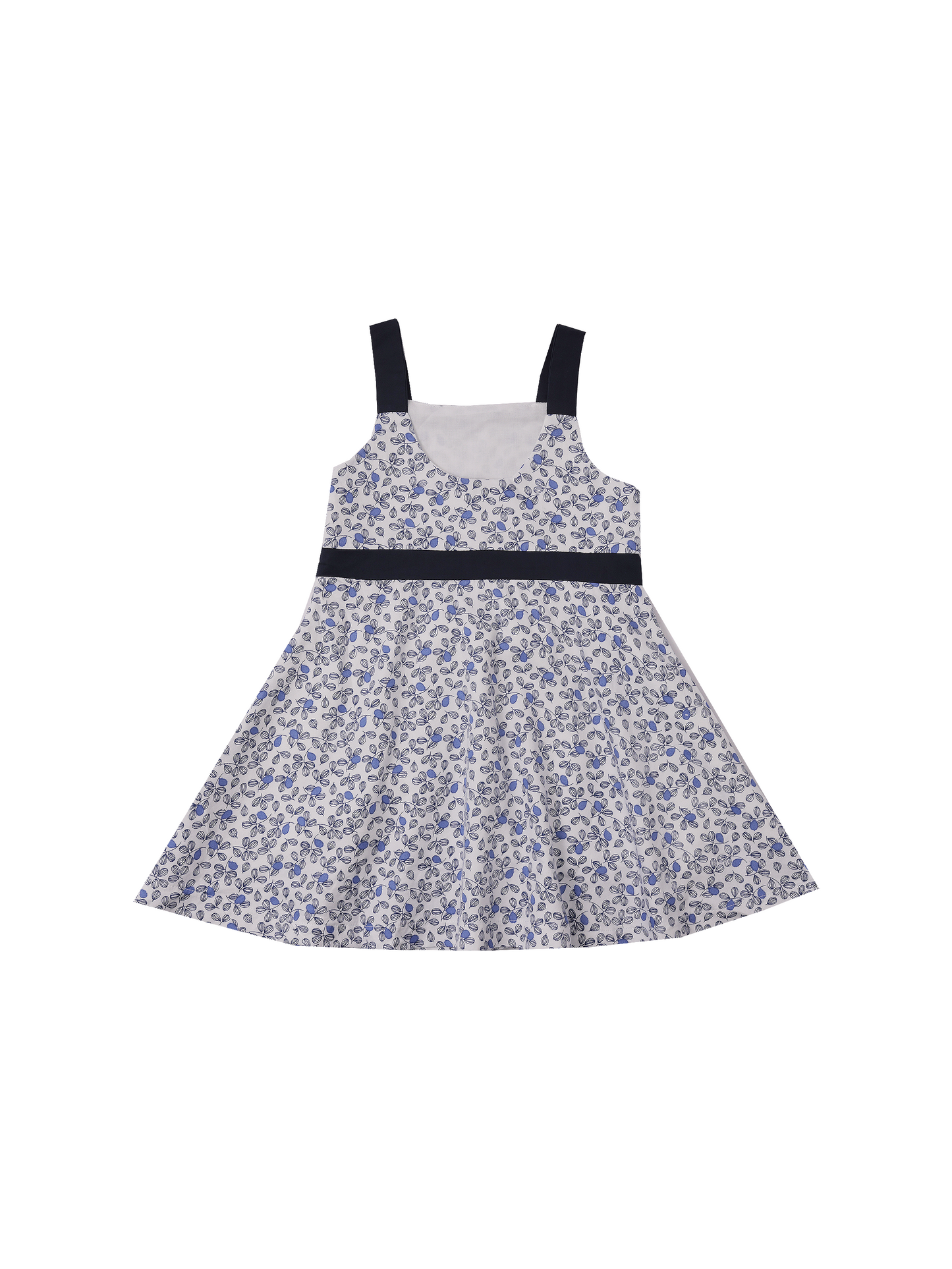 Blue Girls A-Line Printed Dress