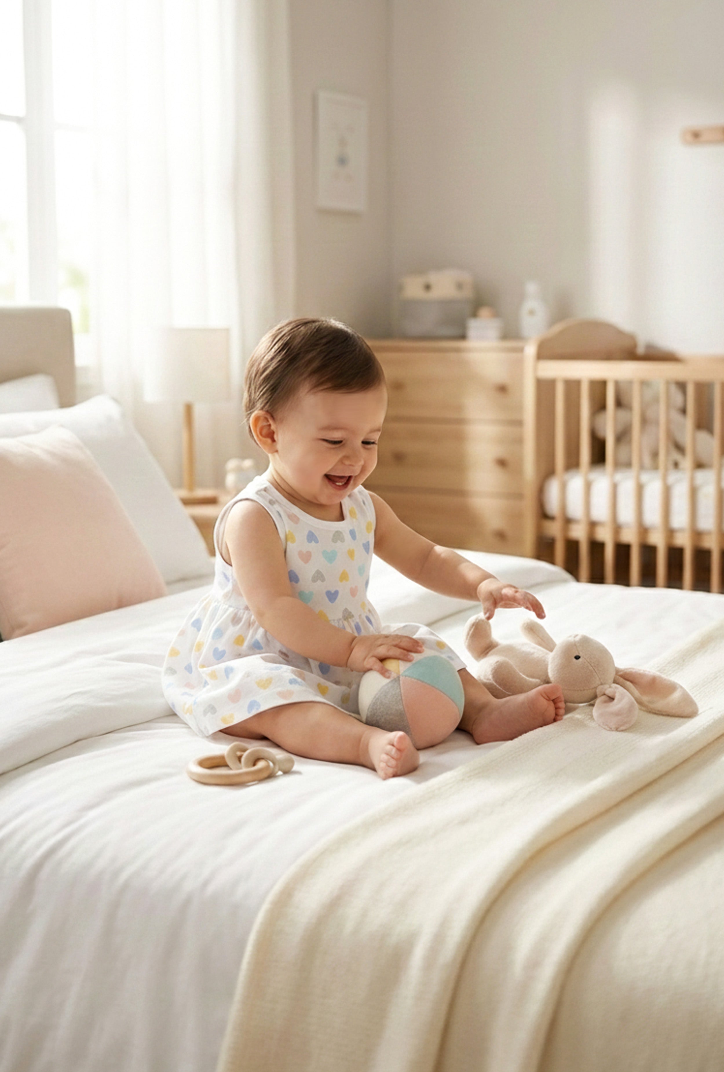 Nuberry Newborn Girls Sleeveless Muslin Frock