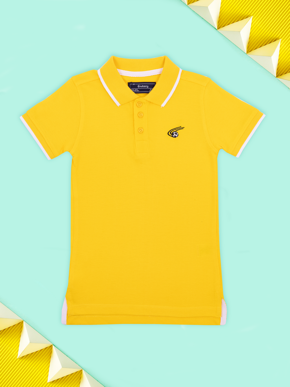 Yellow Polo Half Sleeve T-Shirt for Boys