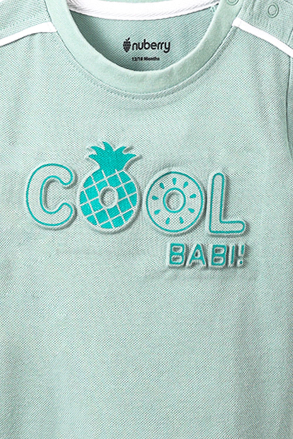 NUBERRY KIDS BOY-T-SHIRT-CASUAL ROUND NECK HALF SLEEVE GREEN