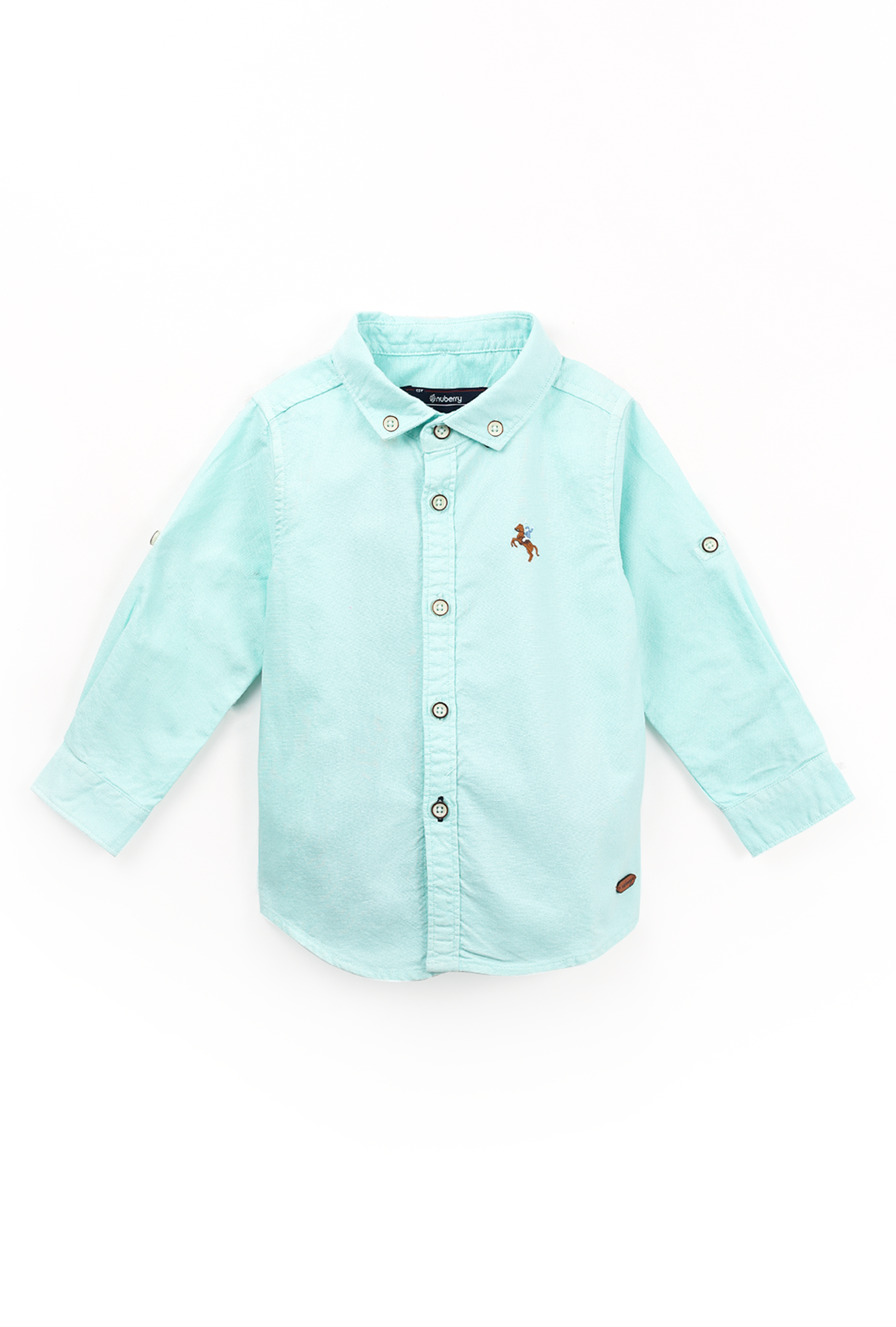 NUBERRY BOY- OXFORD SHIRT-FULL SLEEVE MINT GREEN
