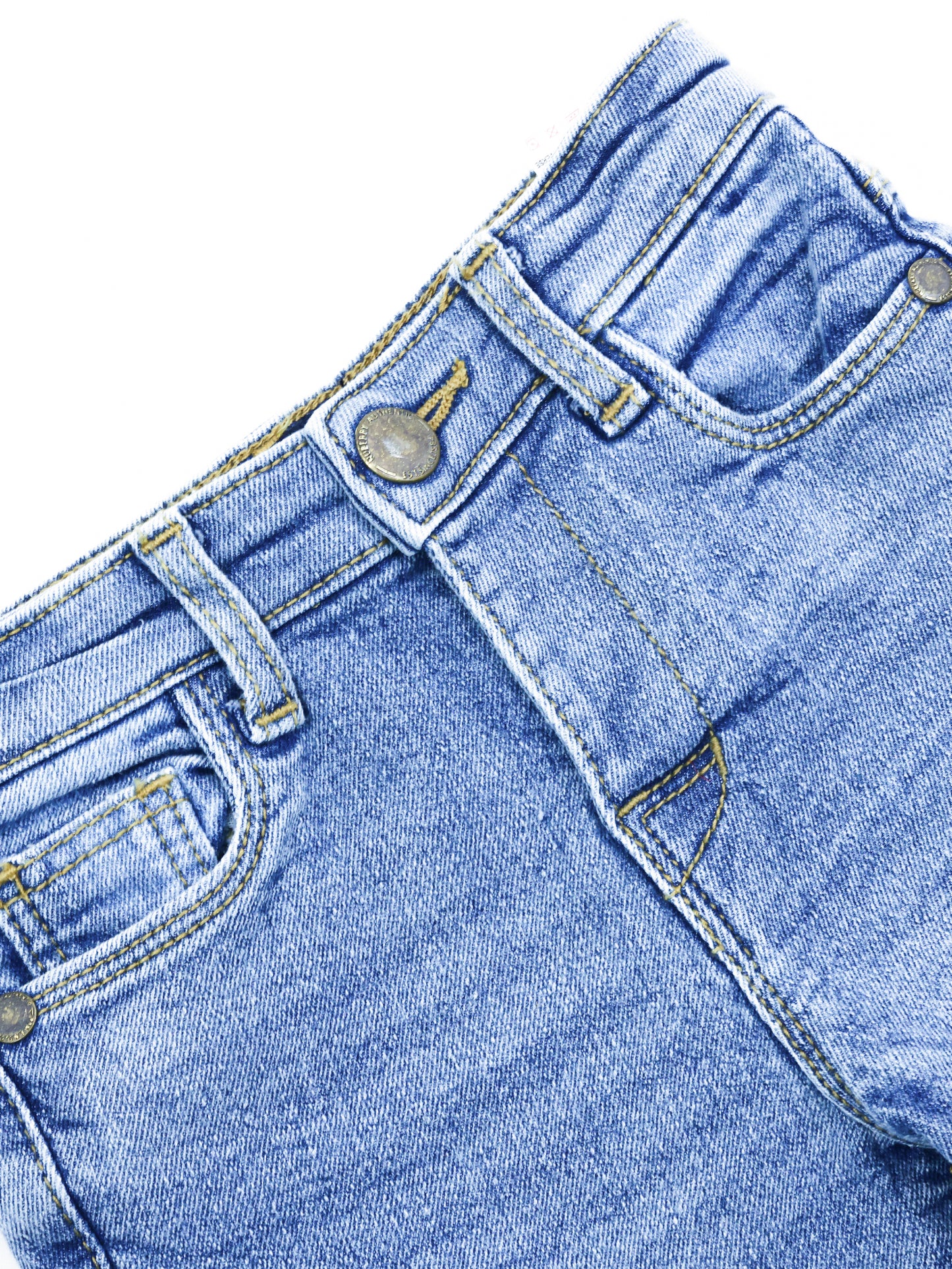 Boys Light Wash Blue Denim Shorts