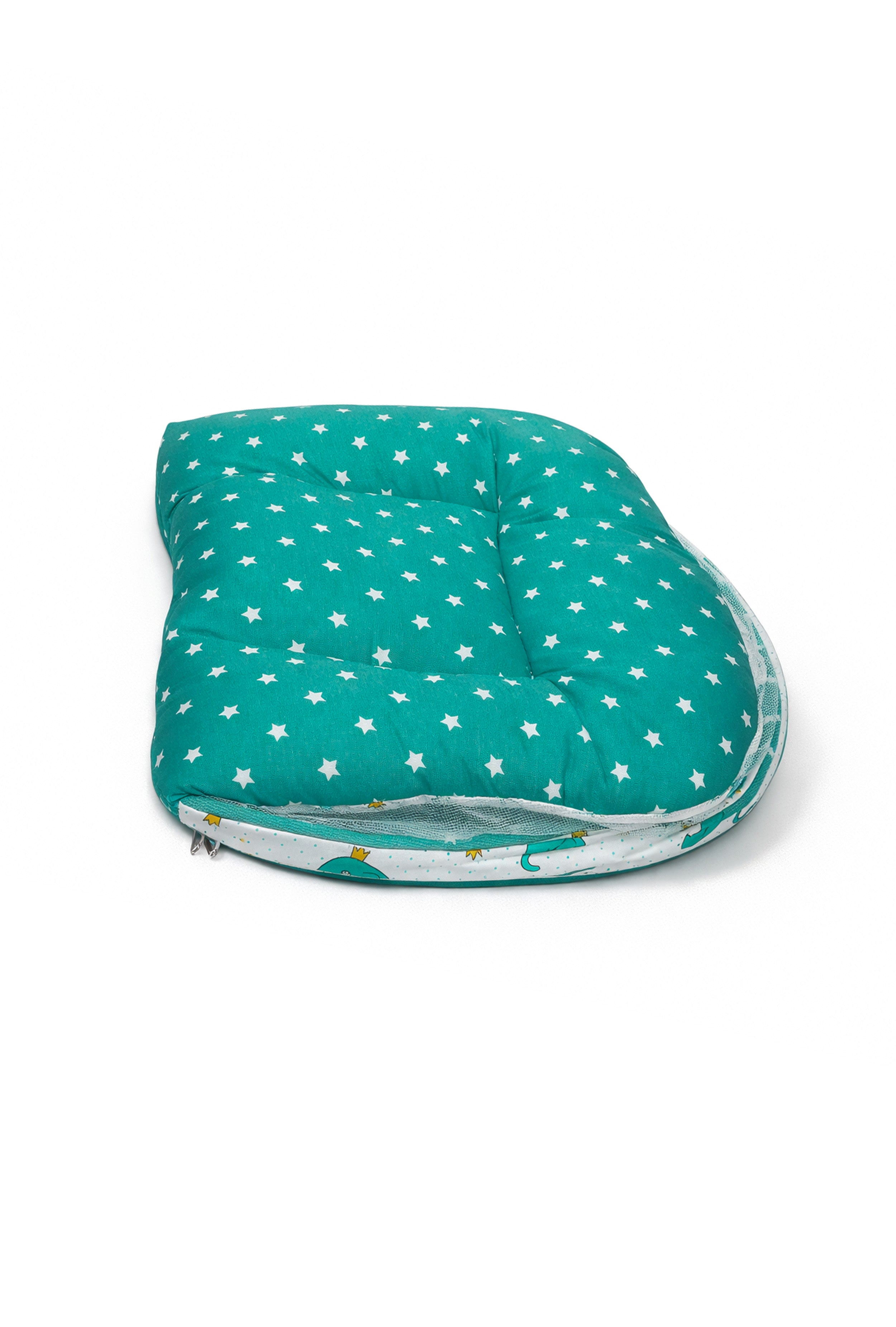 Baby Bed with Bolsters, Bed with Mosquito Net and Carry Nest (3 Pcs Set)