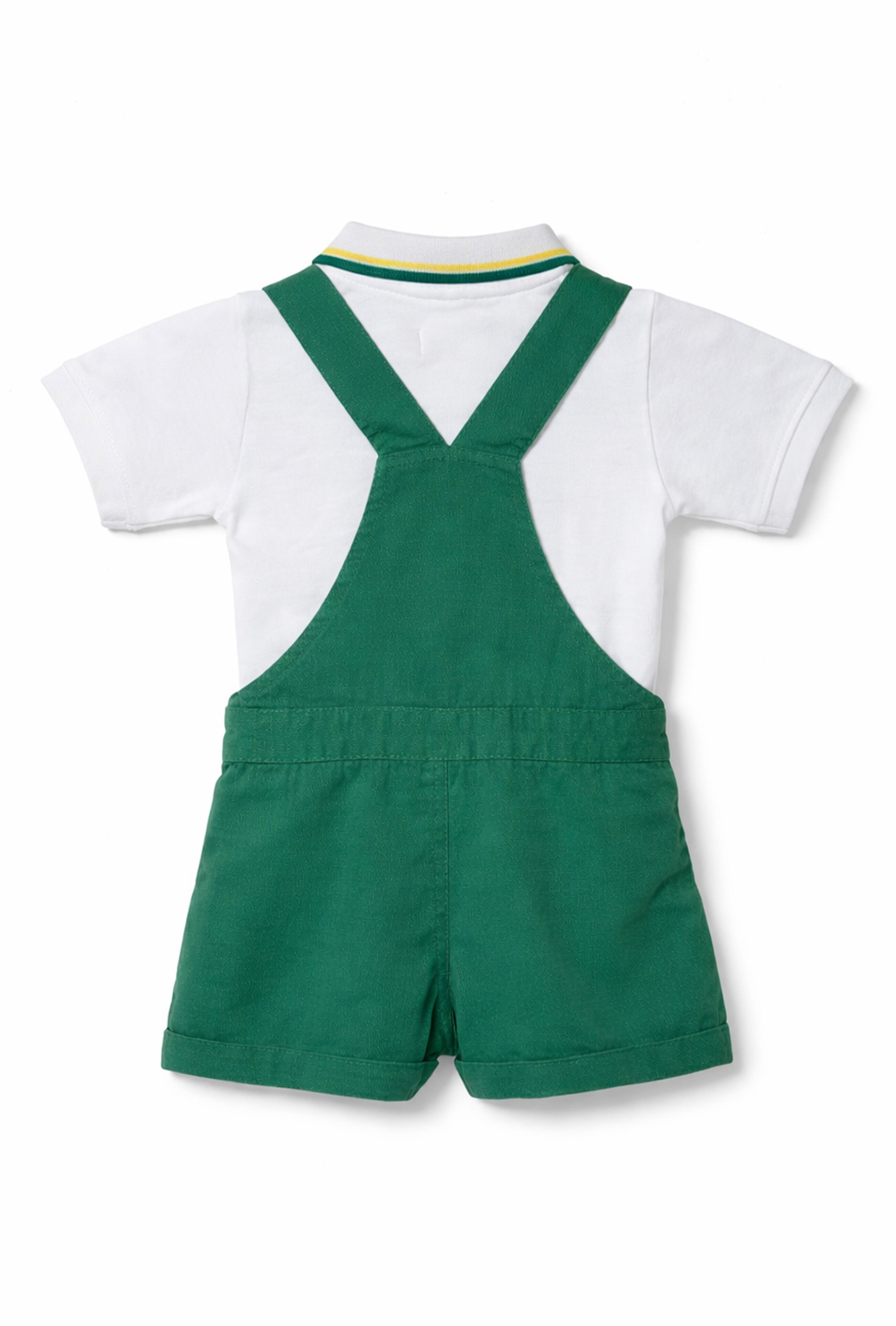 Nuberry Boys Dungaree | Soft & Breathable | Green - Neubaby Stores