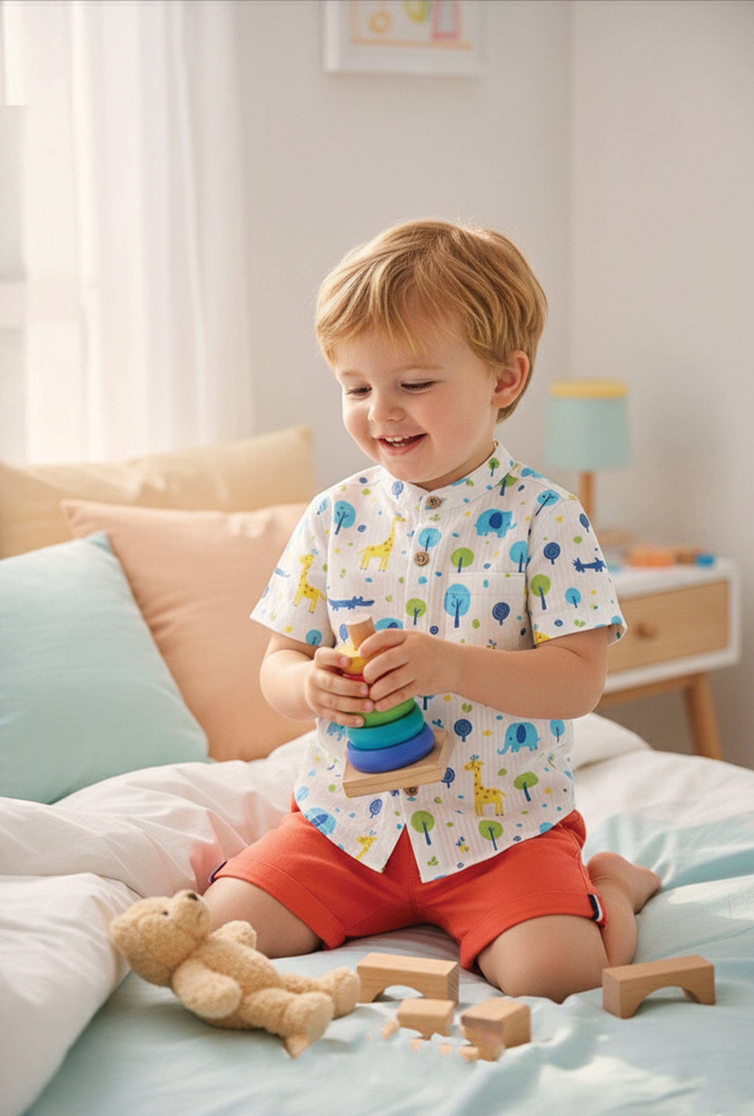 Nuberry Baby Boys Half Sleeve Shirt