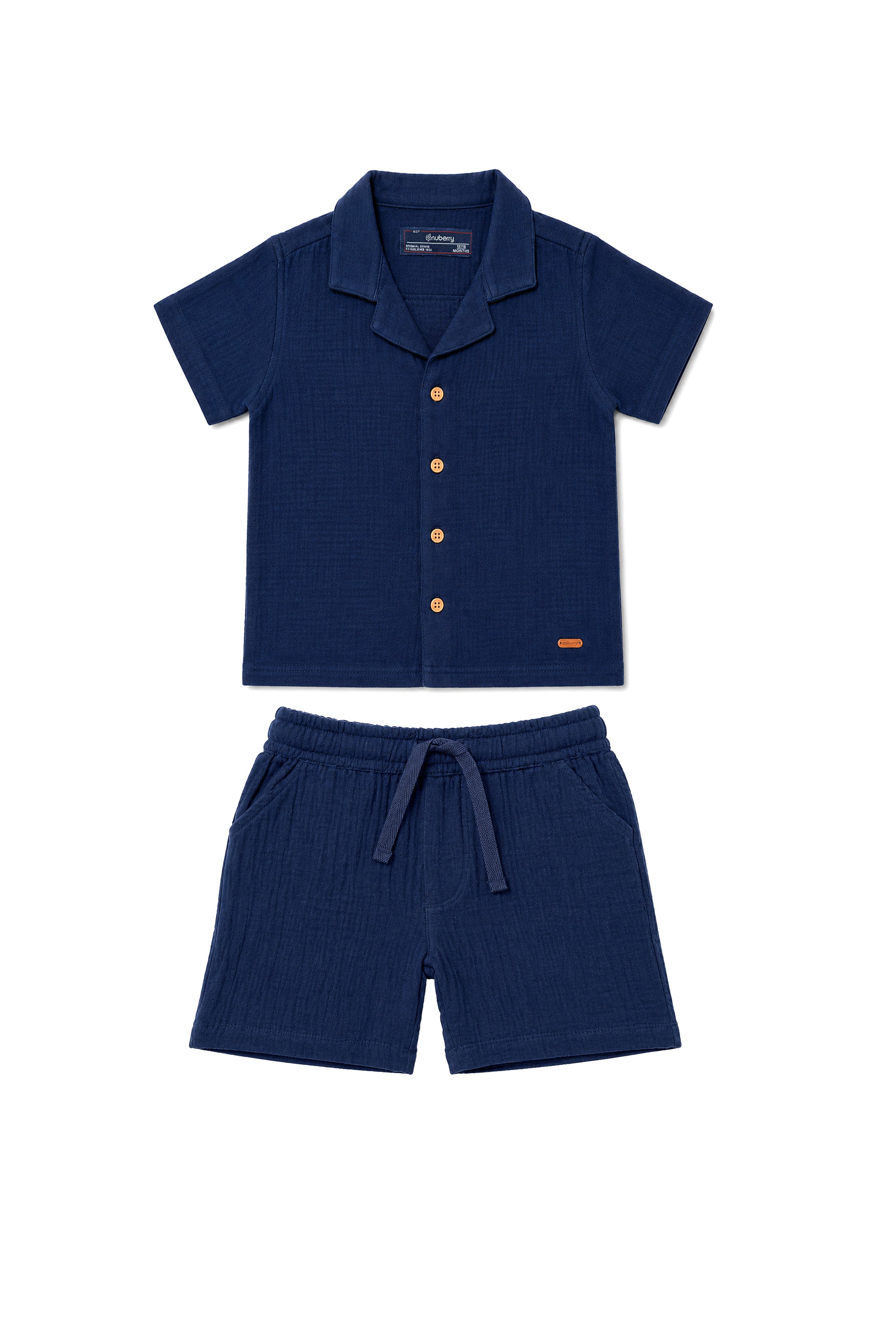 Nuberry Muslin Jabla Half Sleeve & Shorts | Soft Hugs for Your Little One