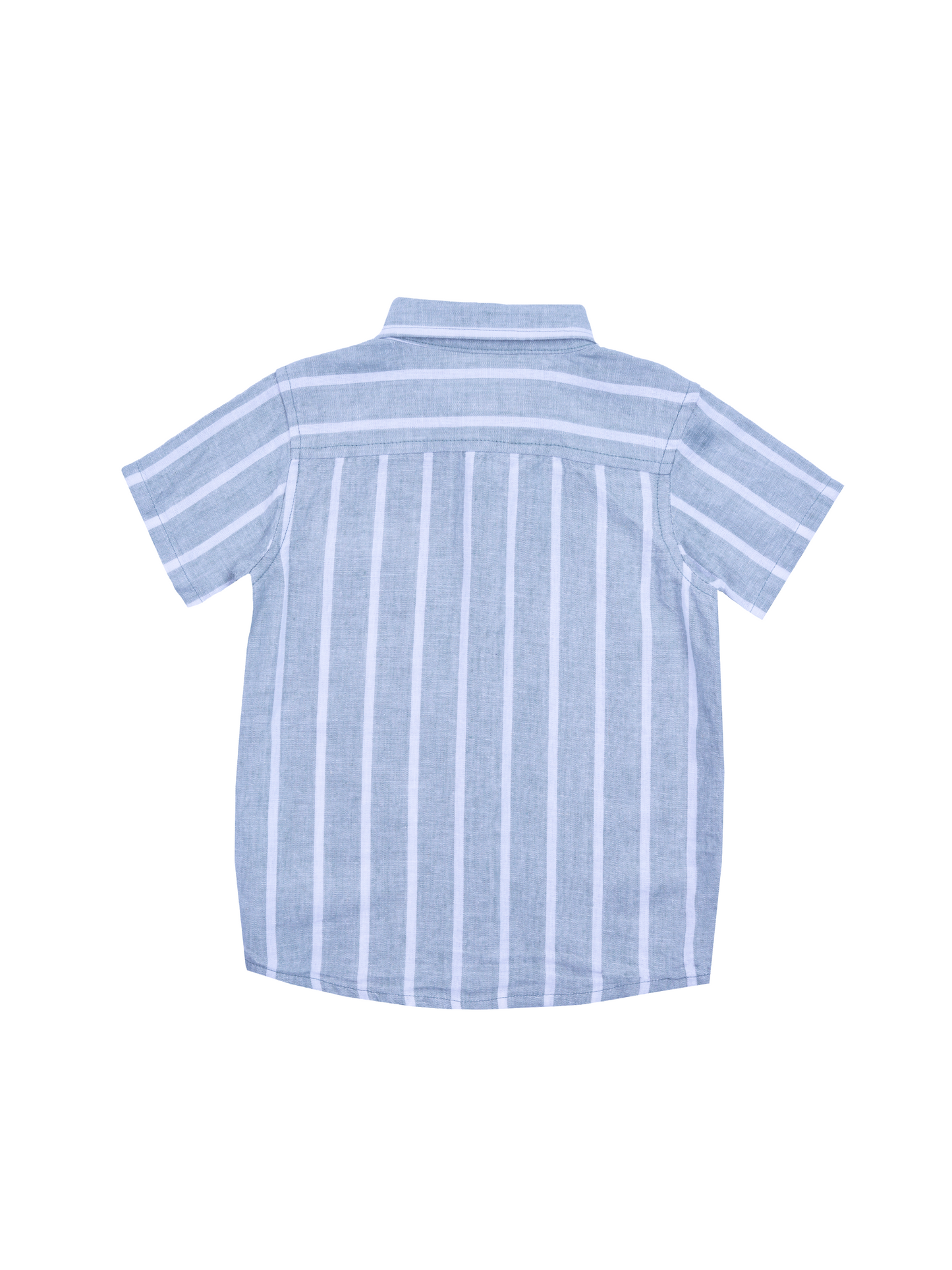 Grey and White Striped Shirt for Boys