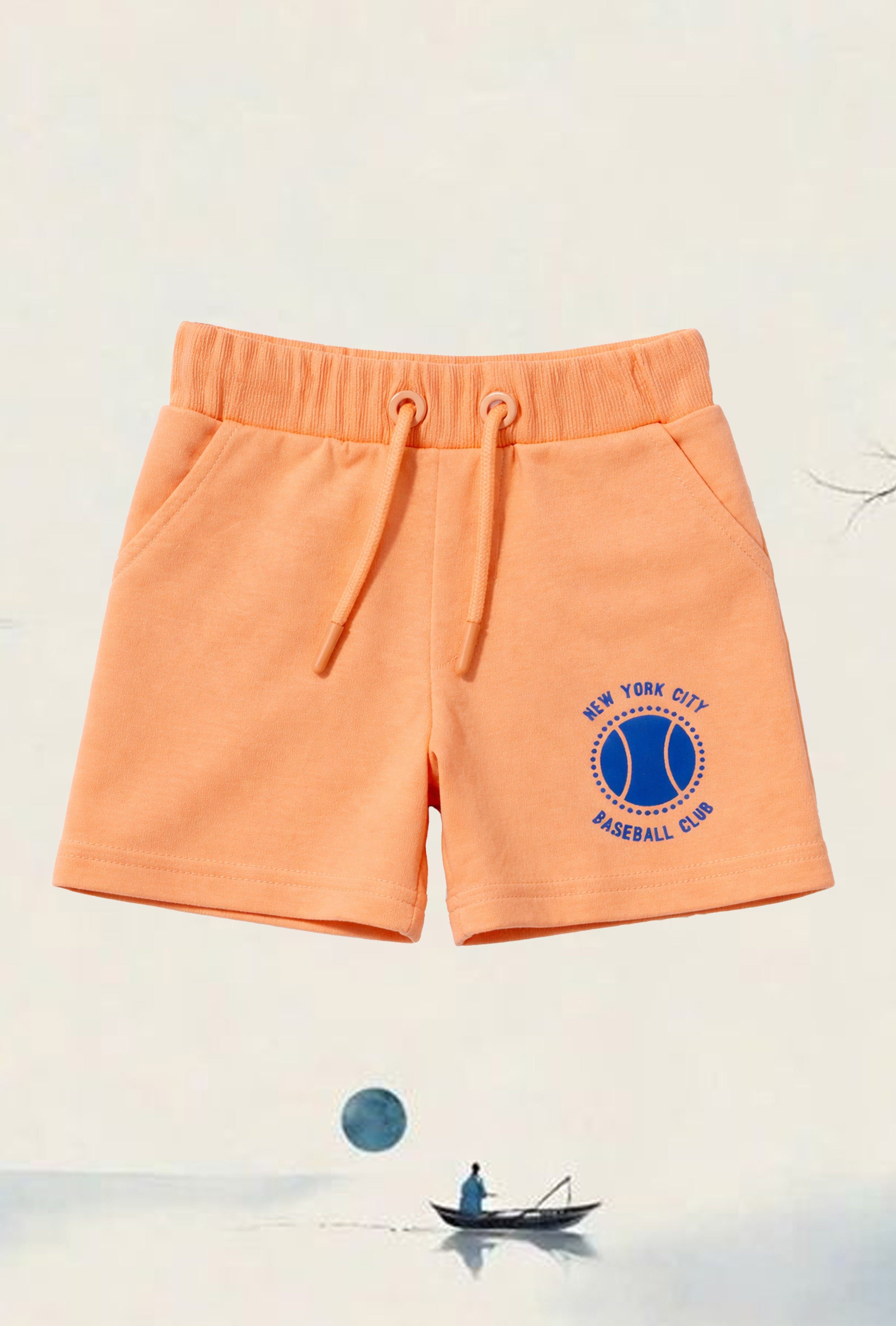 Nuberry Boys Shorts | Soft, Playful & Everyday Comfort | Orange