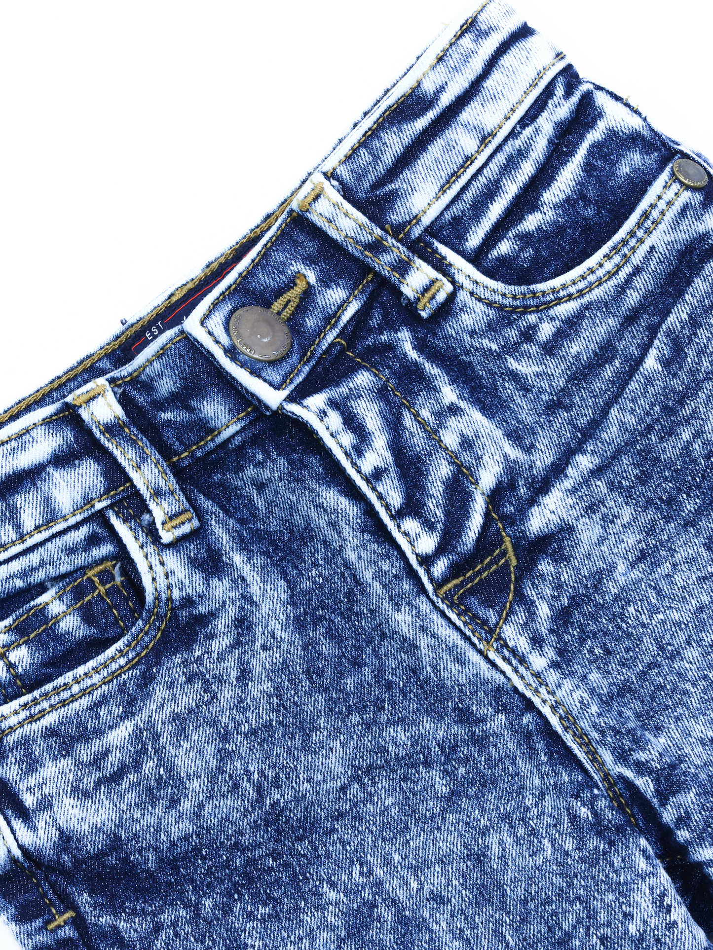 Boys Medium Wash Blue Denim Shorts