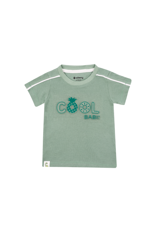 Boys Olive Green T-Shirt & Shorts Set