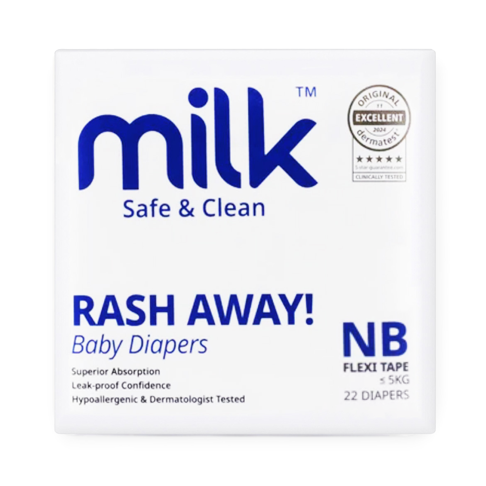 Milk Baby Diaper Flexi Tape | Soft Comfort, Day & Night